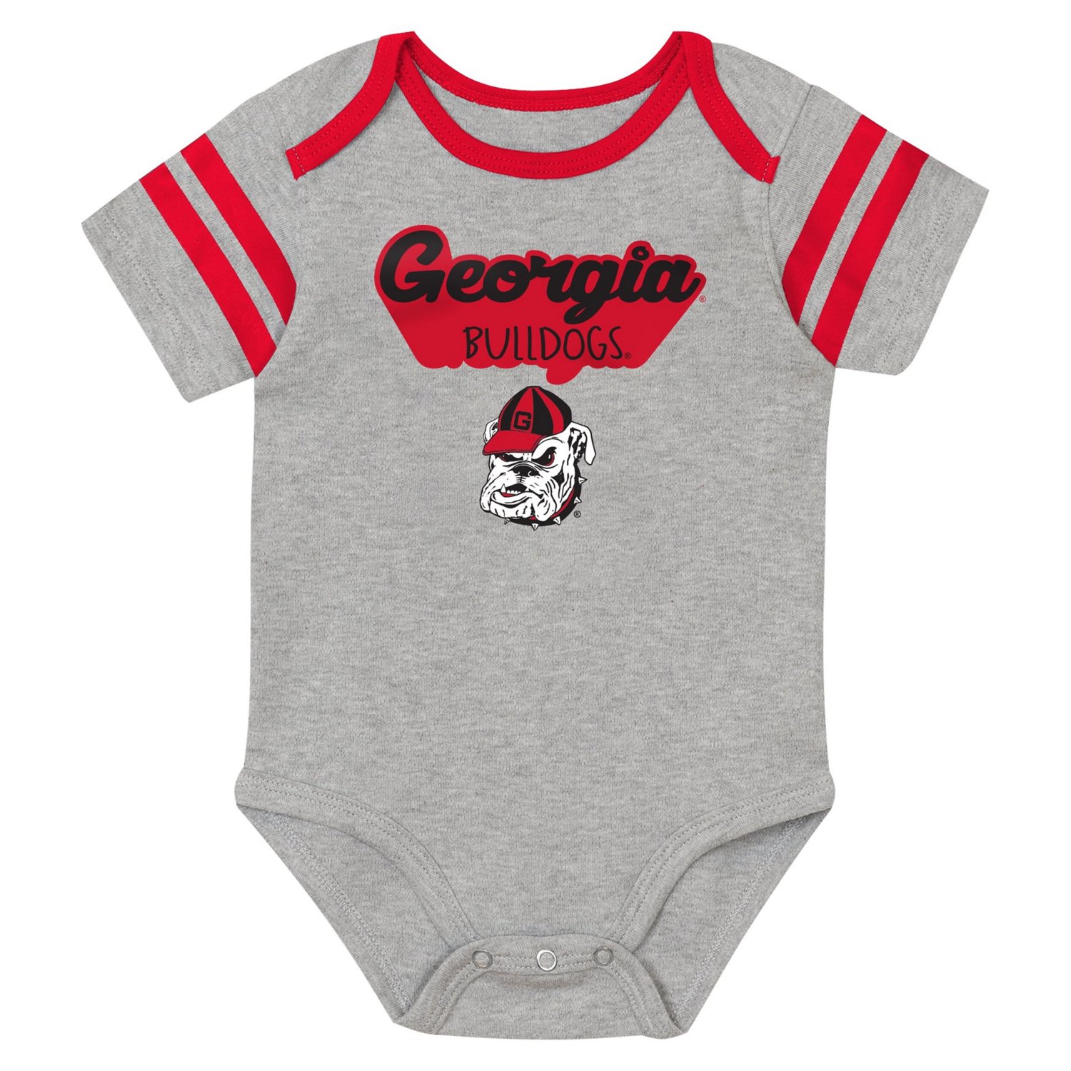 Newborn Outerstuff Georgia Bulldogs Star Player Three-Piece Bodysuit Set - view number 3
