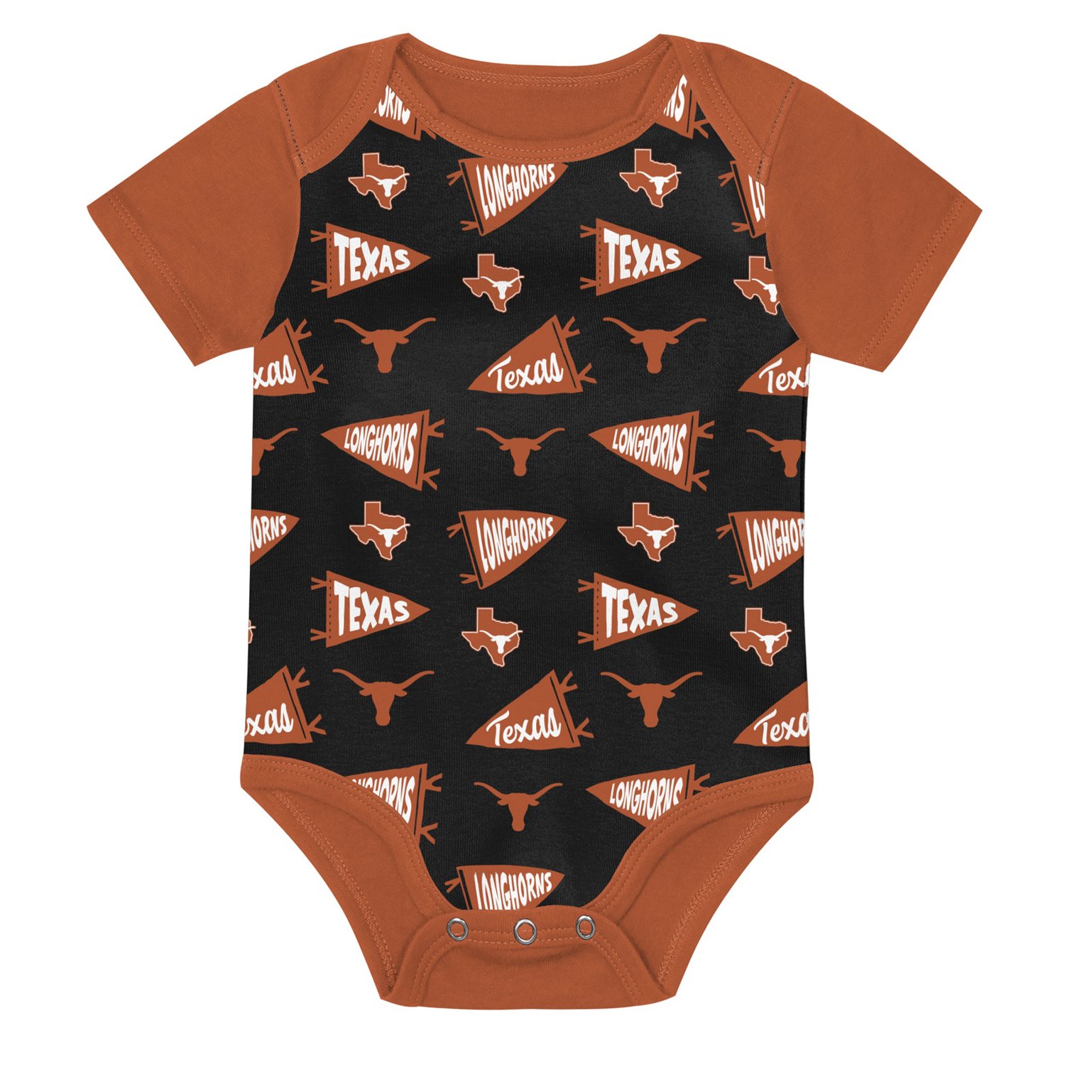 Newborn Outerstuff Texas Longhorns Star Player Three-Piece Bodysuit Set - view number 4