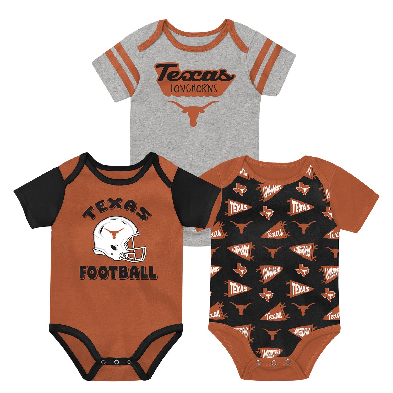 Newborn Outerstuff Texas Longhorns Star Player Three-Piece Bodysuit Set