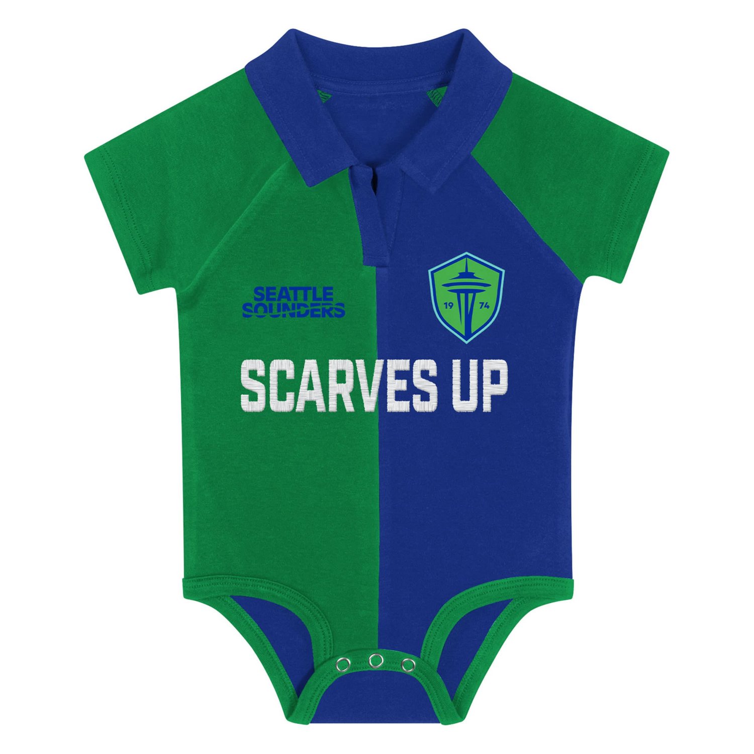 Newborn Seattle Sounders FC League Champ V-Neck Raglan Bodysuit