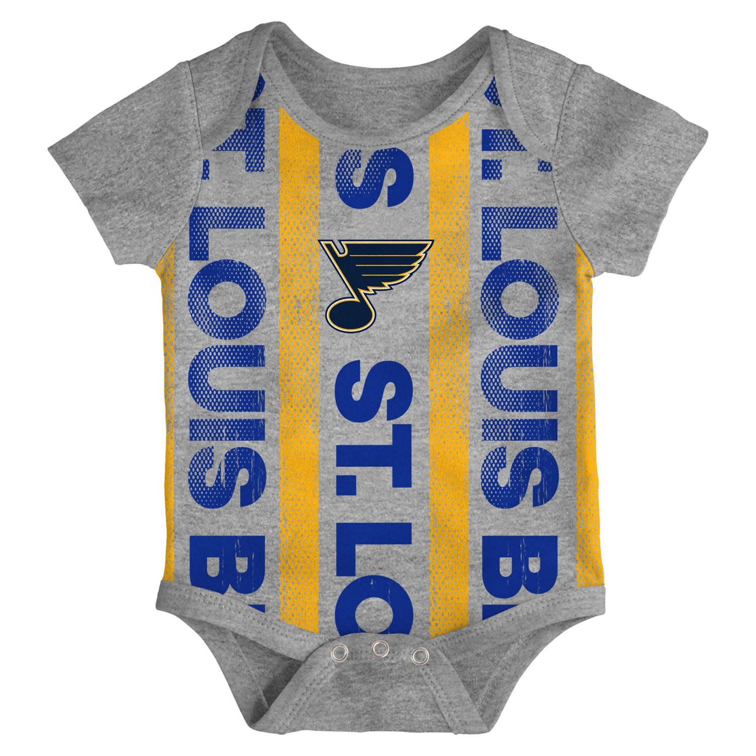 Newborn St Louis Blues Loyal Buddies Three-Pack Bodysuit Set - view number 4