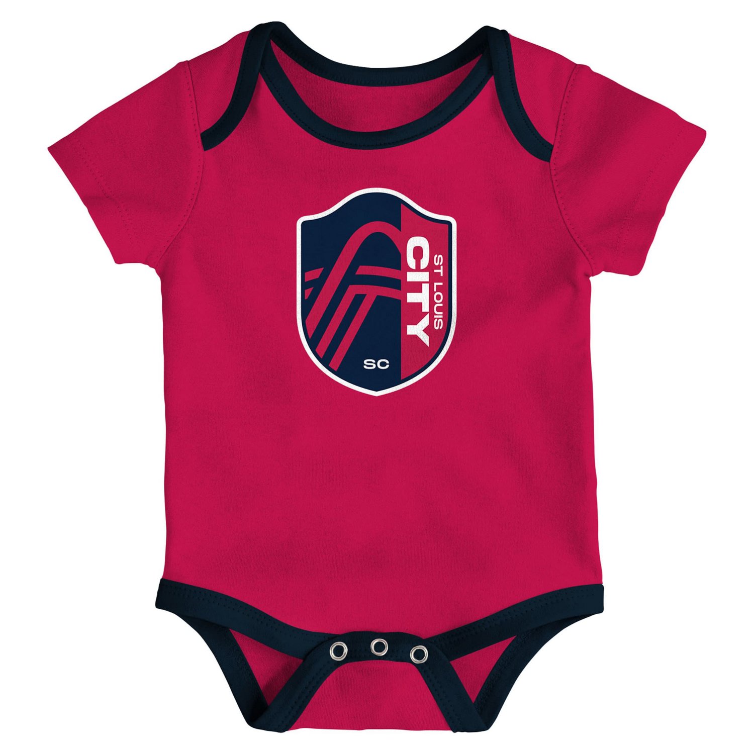 Newborn St Louis City SC Loyal Buddies 3-Pack Bodysuit Set