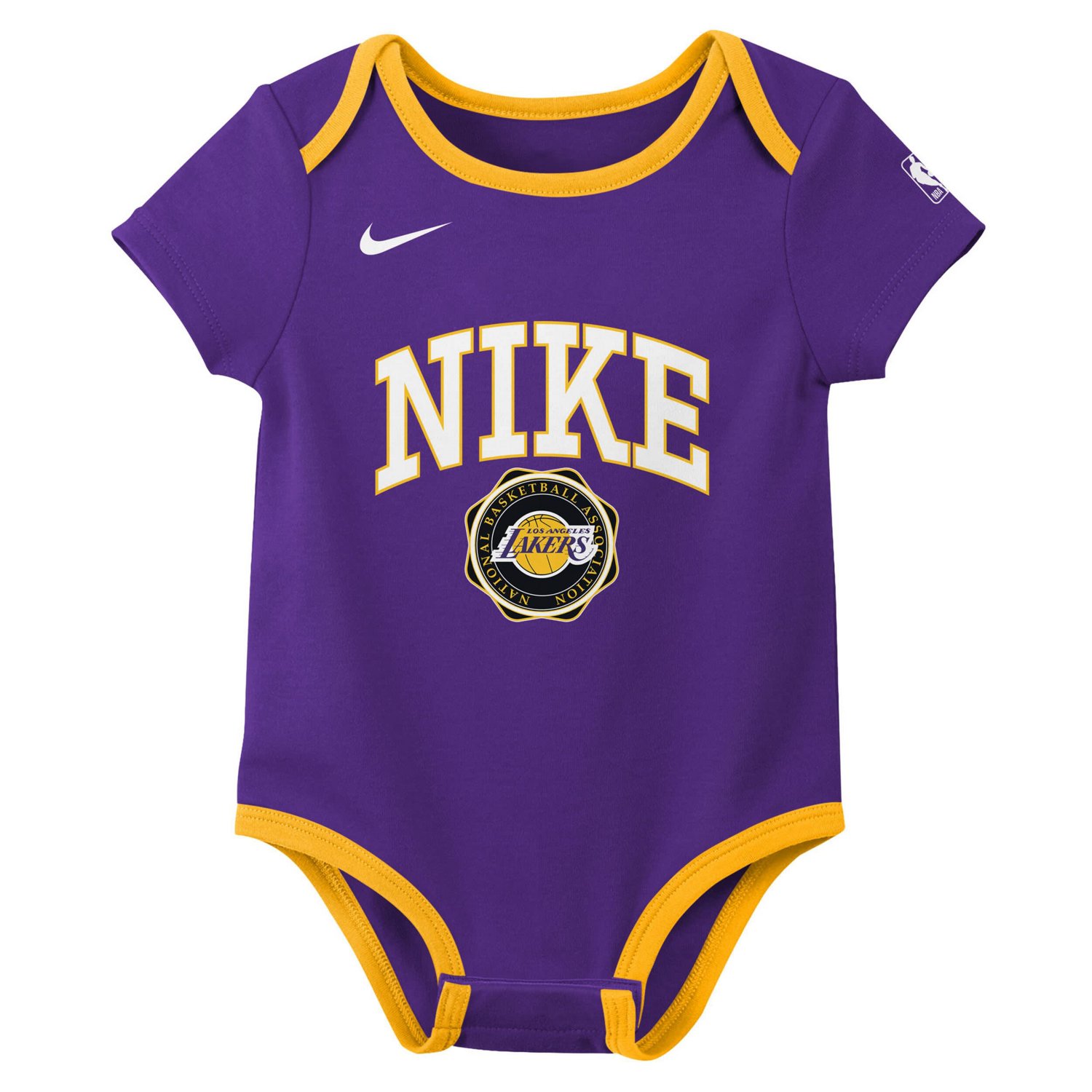 Nike Black Los Angeles Lakers Just Do It Two-Pack Bodysuit Set - view number 2