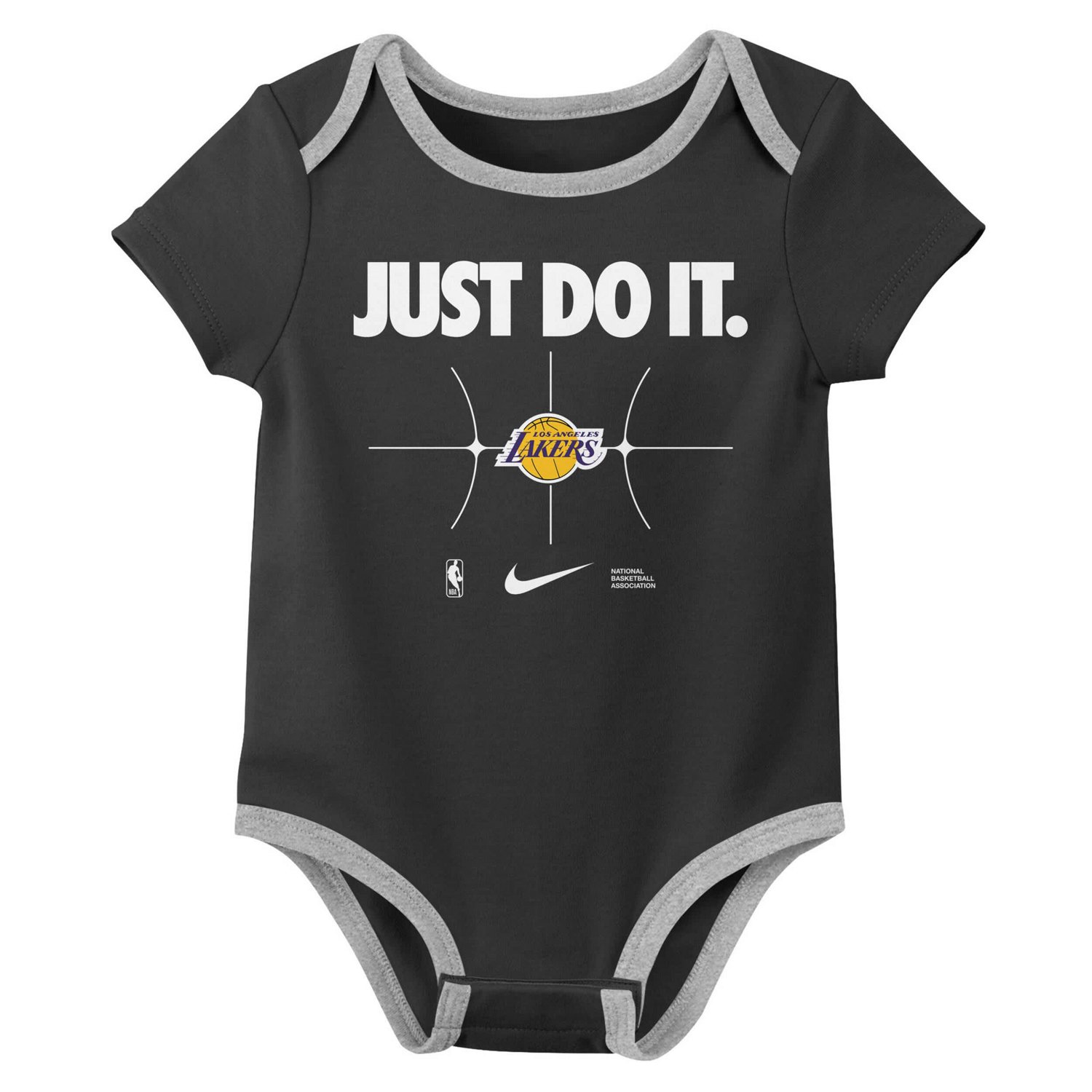Nike Black Los Angeles Lakers Just Do It Two-Pack Bodysuit Set - view number 3