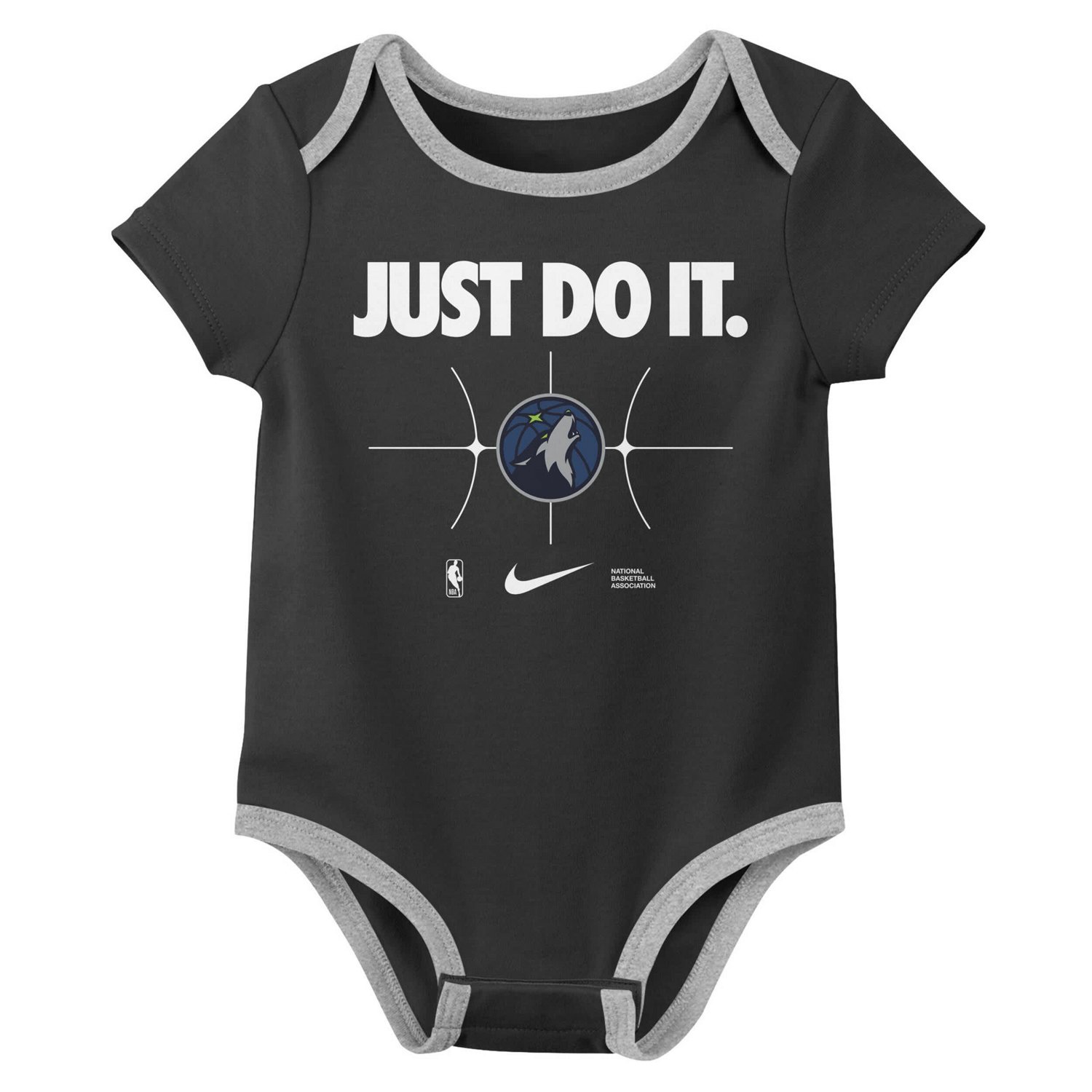 Nike Black Minnesota Timberwolves Just Do It Two-Pack Bodysuit Set - view number 3