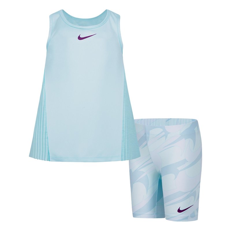 Nike Girls' Prep In Your Step Short Set Blue, 6/6X Youth - Girl's Athletic Tops at Academy Sports