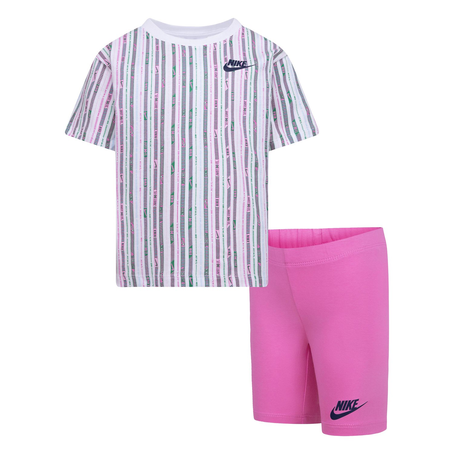 Nike Little Girls' (4-6X) 4-7 Happy Camper T-shirt and Bike Shorts Set