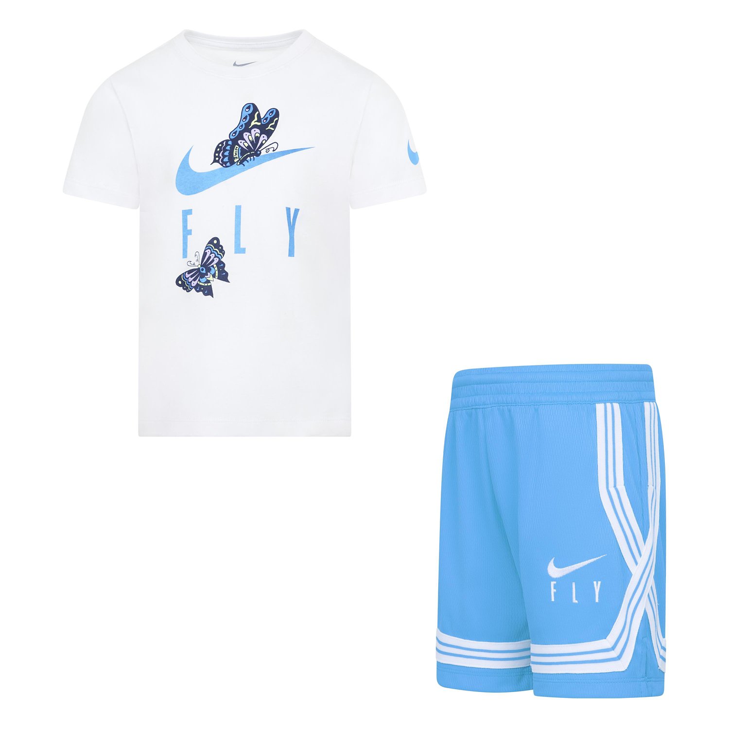 Nike Little Girls' (4-6X) Dri-FIT Fly Crossover T-shirt and Shorts Set