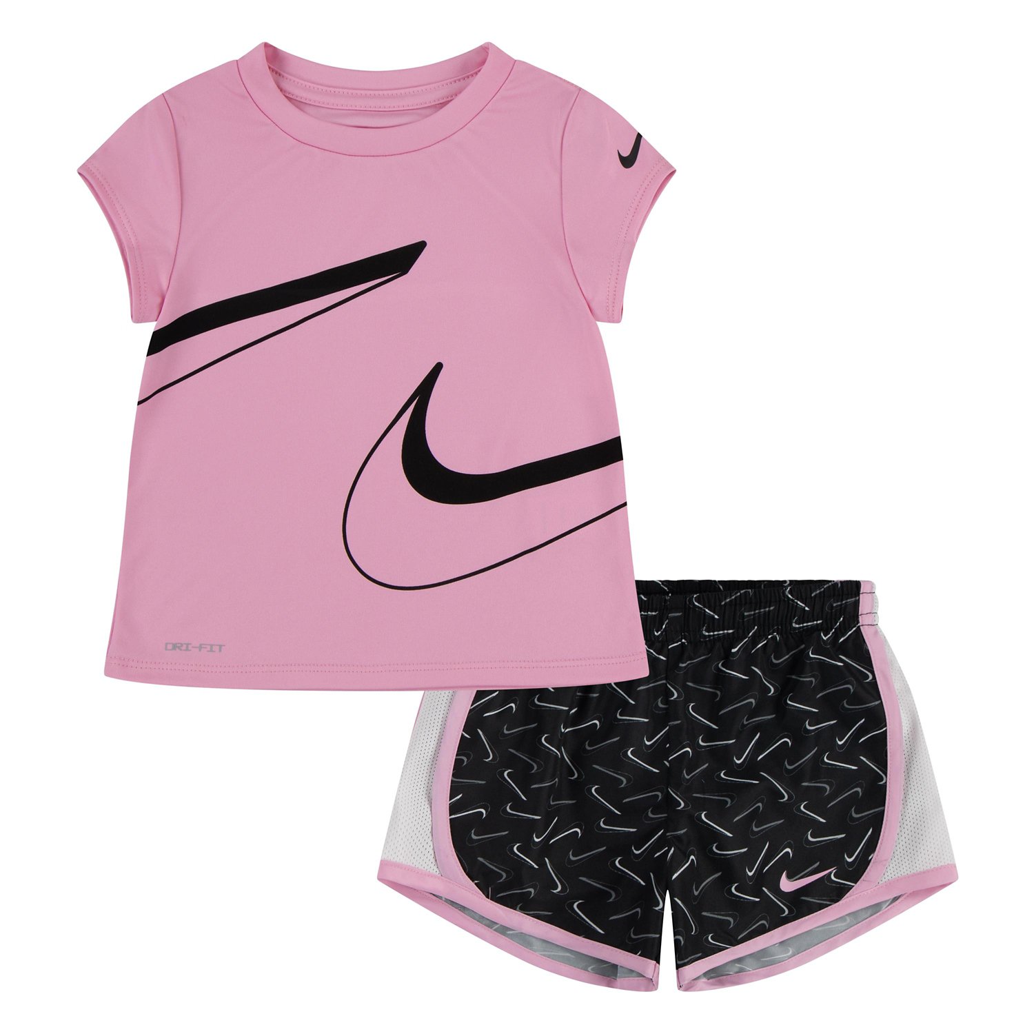 Nike Toddler Girls' Dri-FIT Swoosh Logo T-shirt and Tempo Shorts Set