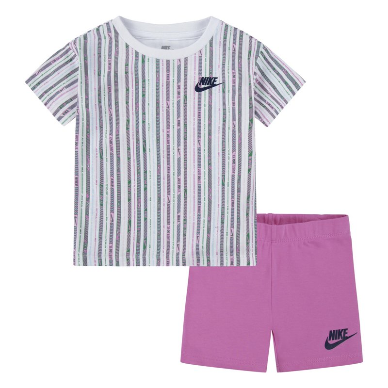 Nike Toddler Girls' Happy Camper T-Shirt and Bike Shorts Set Afnplayful, 2 Toddler - Girl's Athletic Tops at Academy Sports