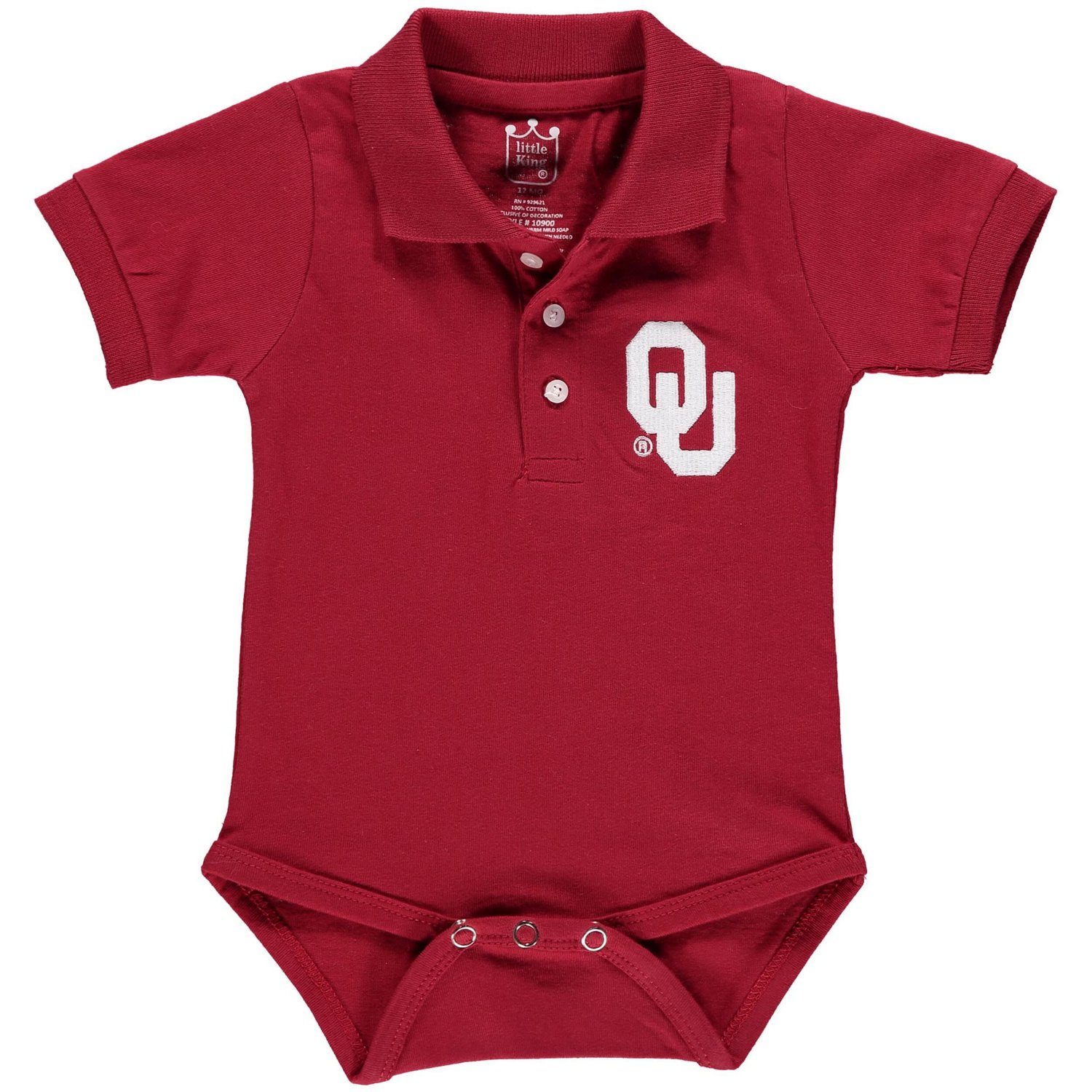 Oklahoma Sooners Polo Bodysuit                                                                                                   - view number 1