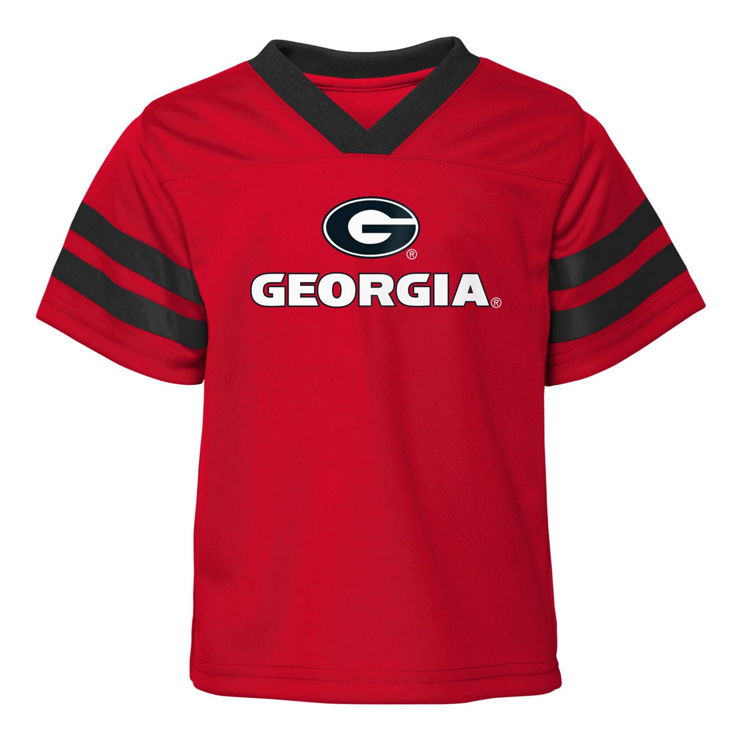 Outerstuff Black Georgia Bulldogs Zone Two-Piece V-Neck Top and Pants Set - view number 2