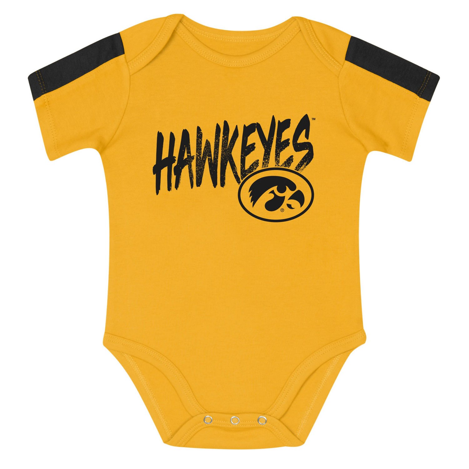 Outerstuff Gold Iowa Hawkeyes Double Down Bodysuit and Pants 3-Piece Set - view number 4