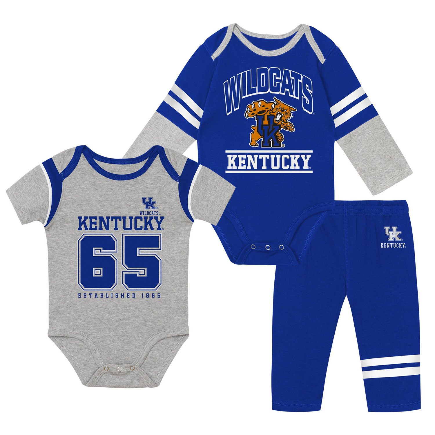 Outerstuff Kentucky Wildcats Double Up Three-Piece Bodysuits  Pants Set