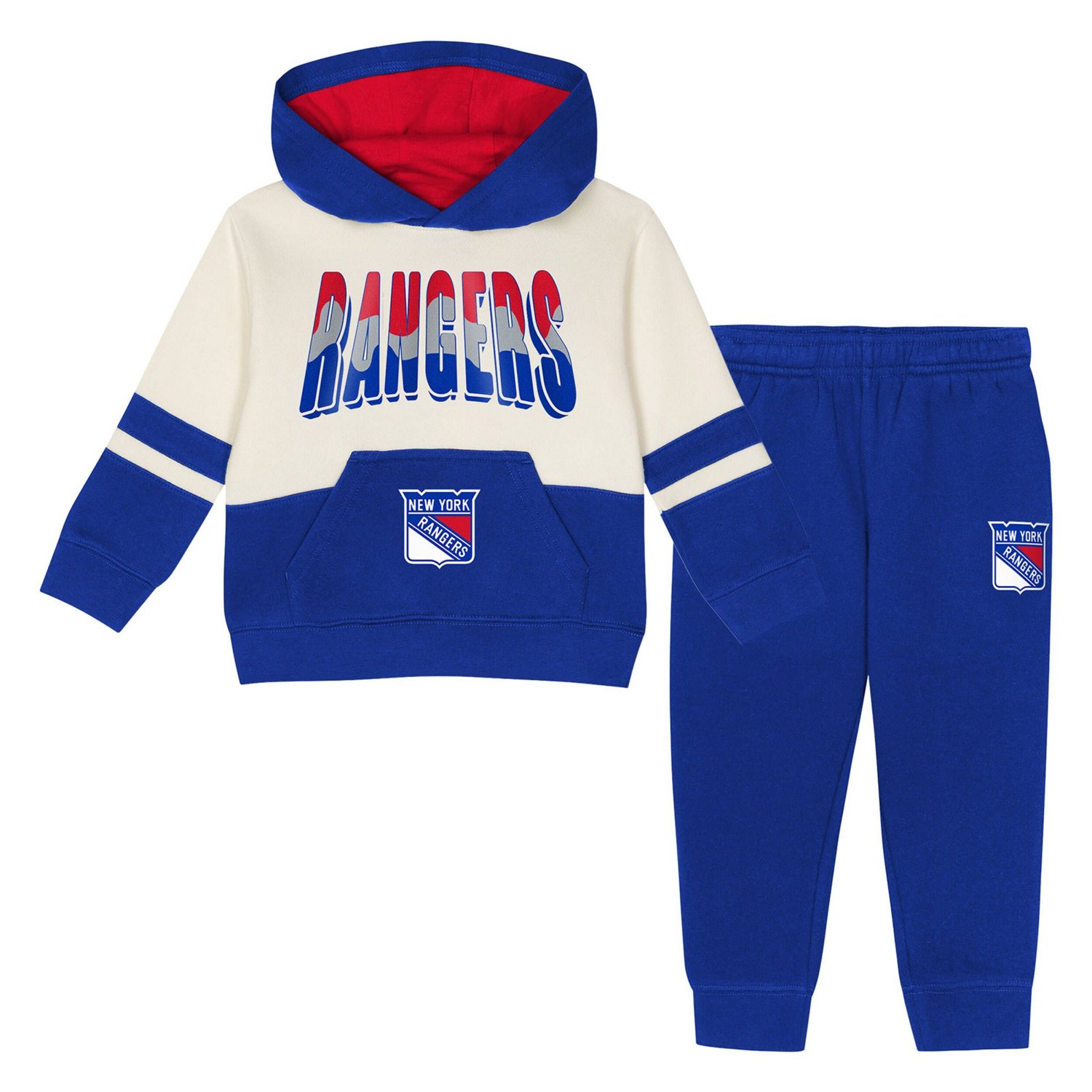 Outerstuff New York Rangers Chants and Cheers Fleece Hoodie and Pants Set - view number 1