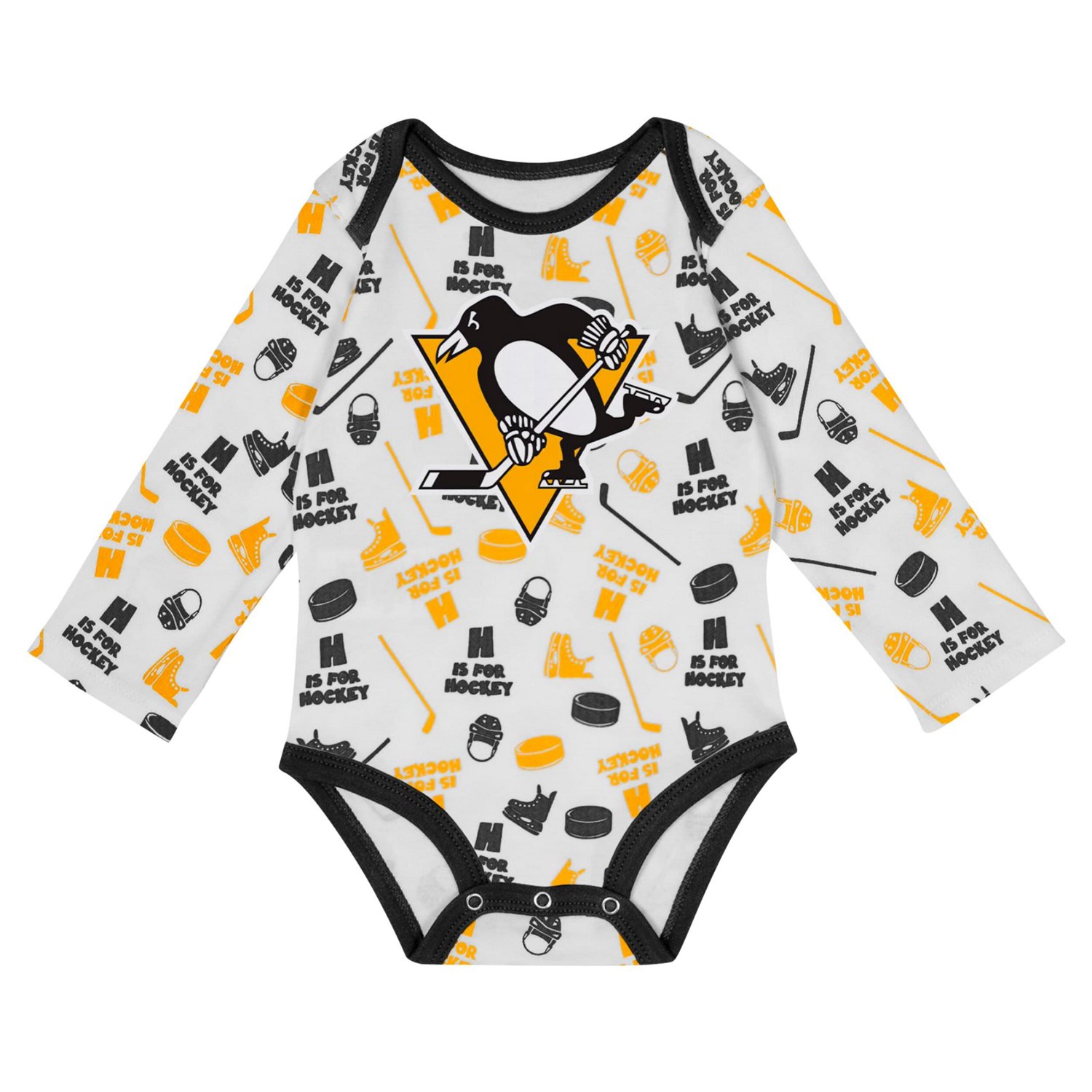 Pittsburgh Penguins Quick Learner Long Sleeve Bodysuit - view number 2