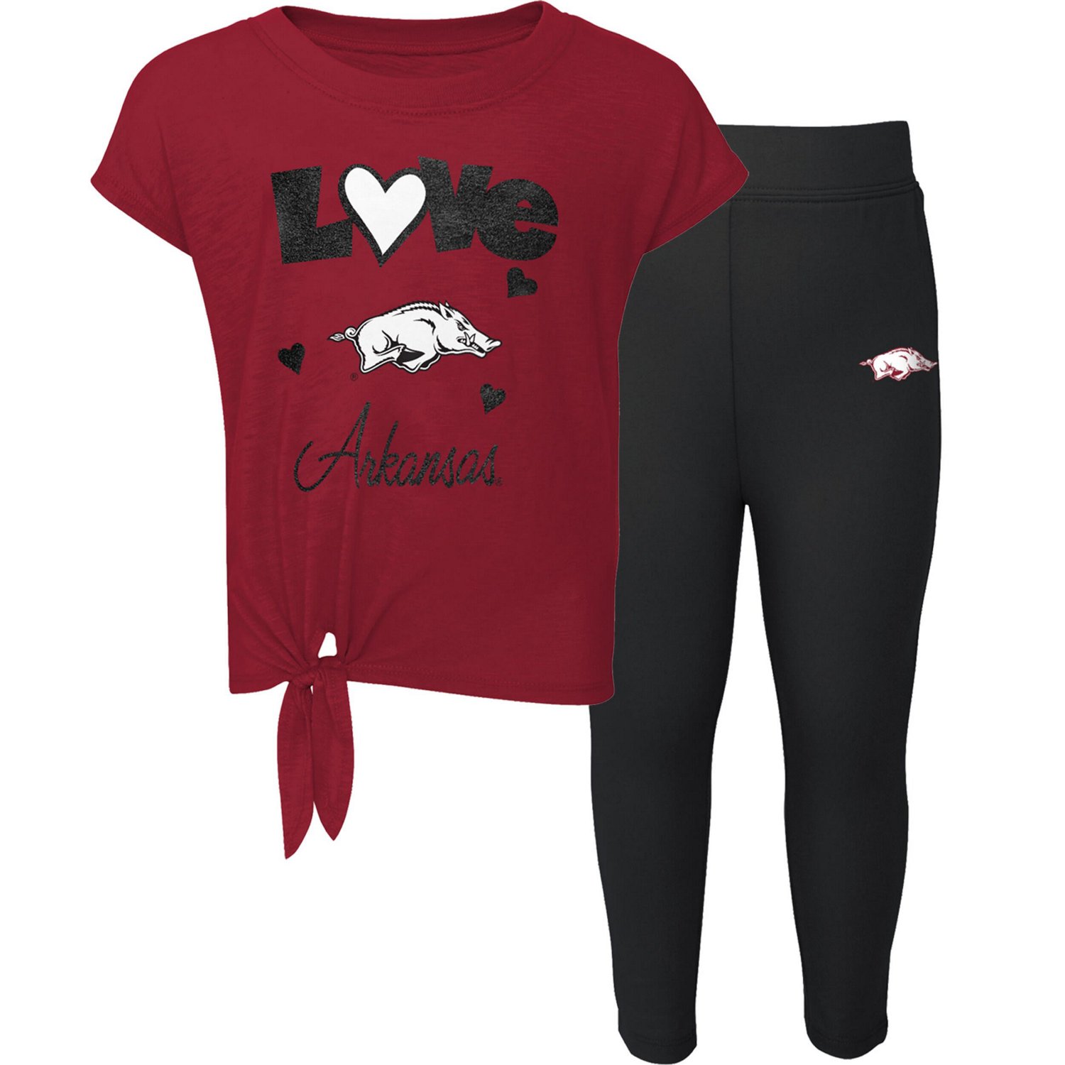 Preschool  / Arkansas Razorbacks Forever Love T-Shirt  Leggings Set