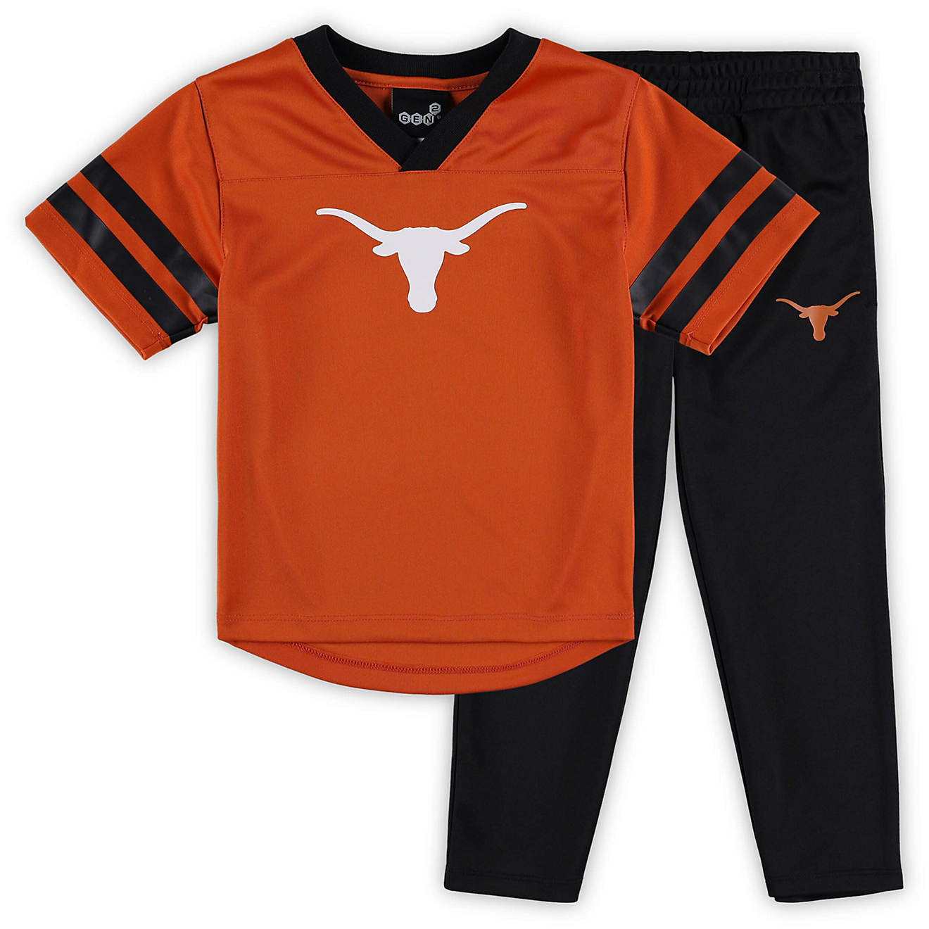 Preschool Texas /Black Texas Longhorns Red Zone Jersey  Pants Set                                                                - view number 1