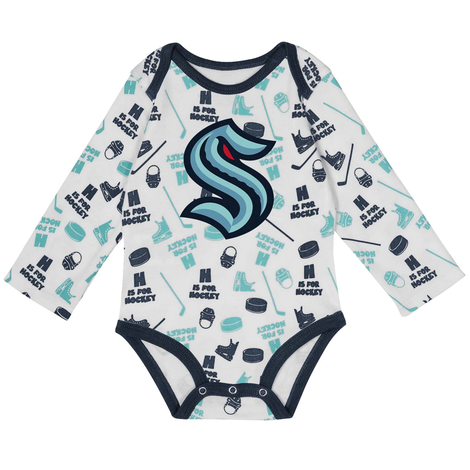 Seattle Kraken Quick Learner Long Sleeve Bodysuit - view number 2