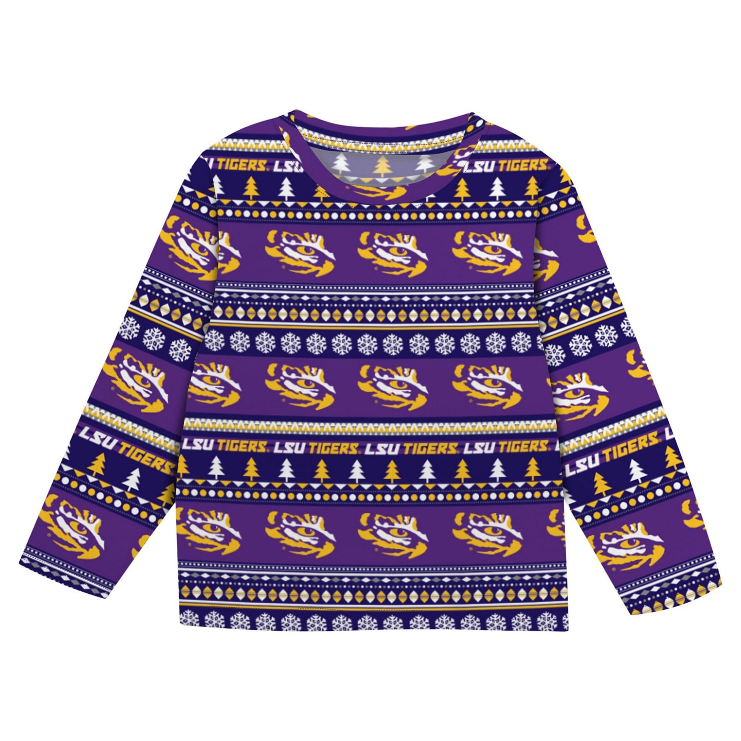 Toddler Outerstuff LSU Tigers Ugly Sweater Pajama Set - view number 2