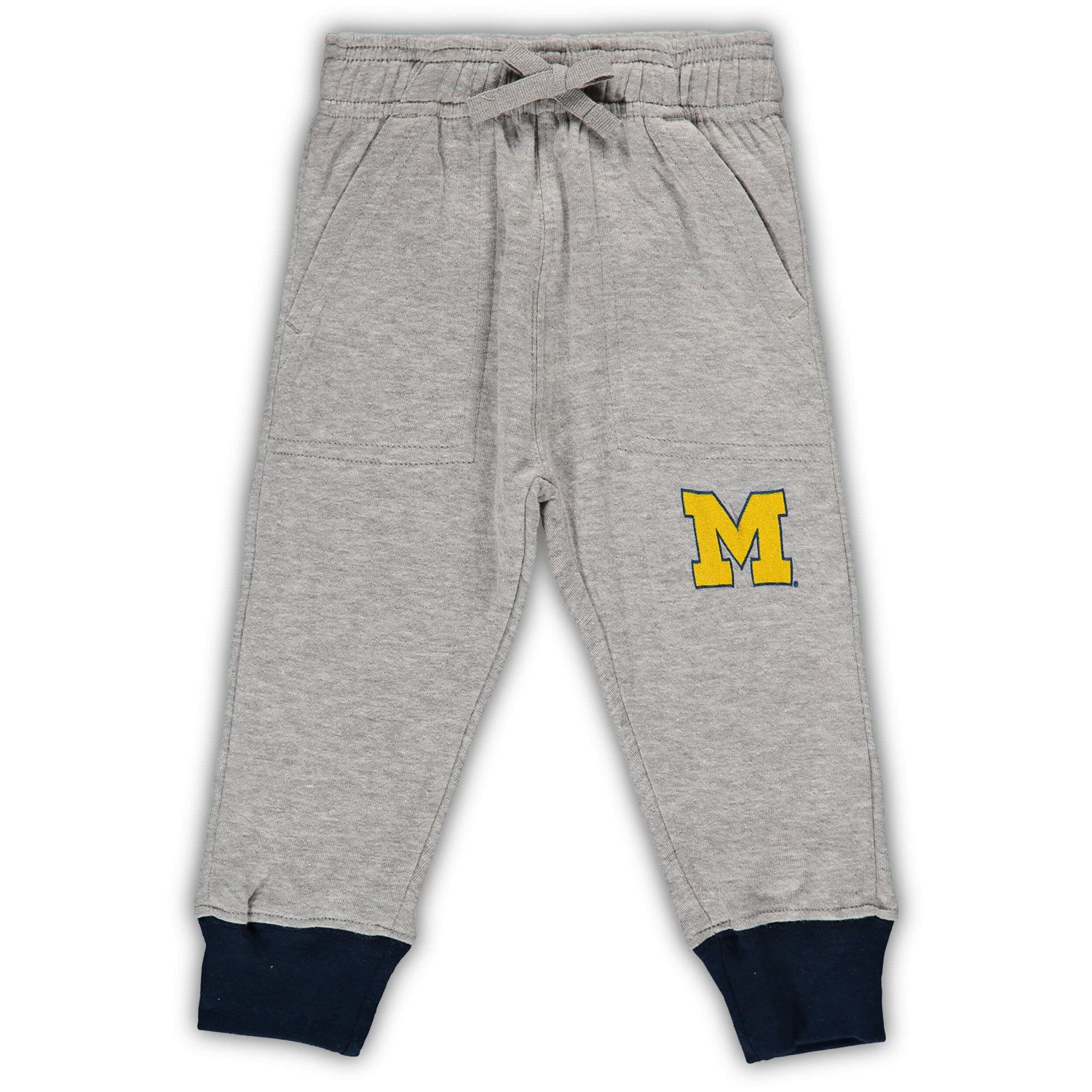Wes  Willy Heathered Gray/ Michigan Wolverines Jie Jie Long Sleeve Bodysuit  Pants Set - view number 3