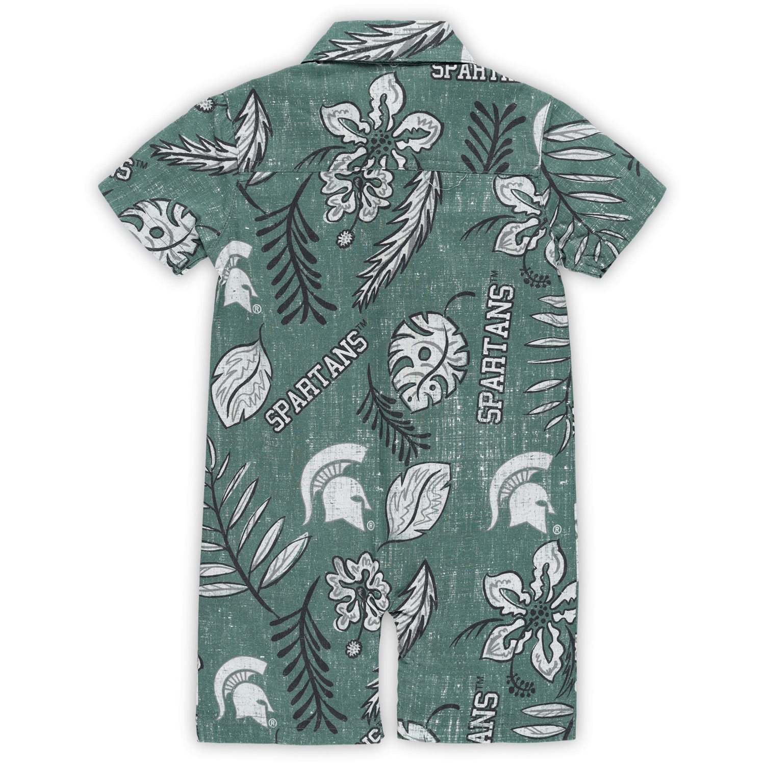 Wes  Willy Michigan State Spartans Vintage Floral Romper                                                                         - view number 3