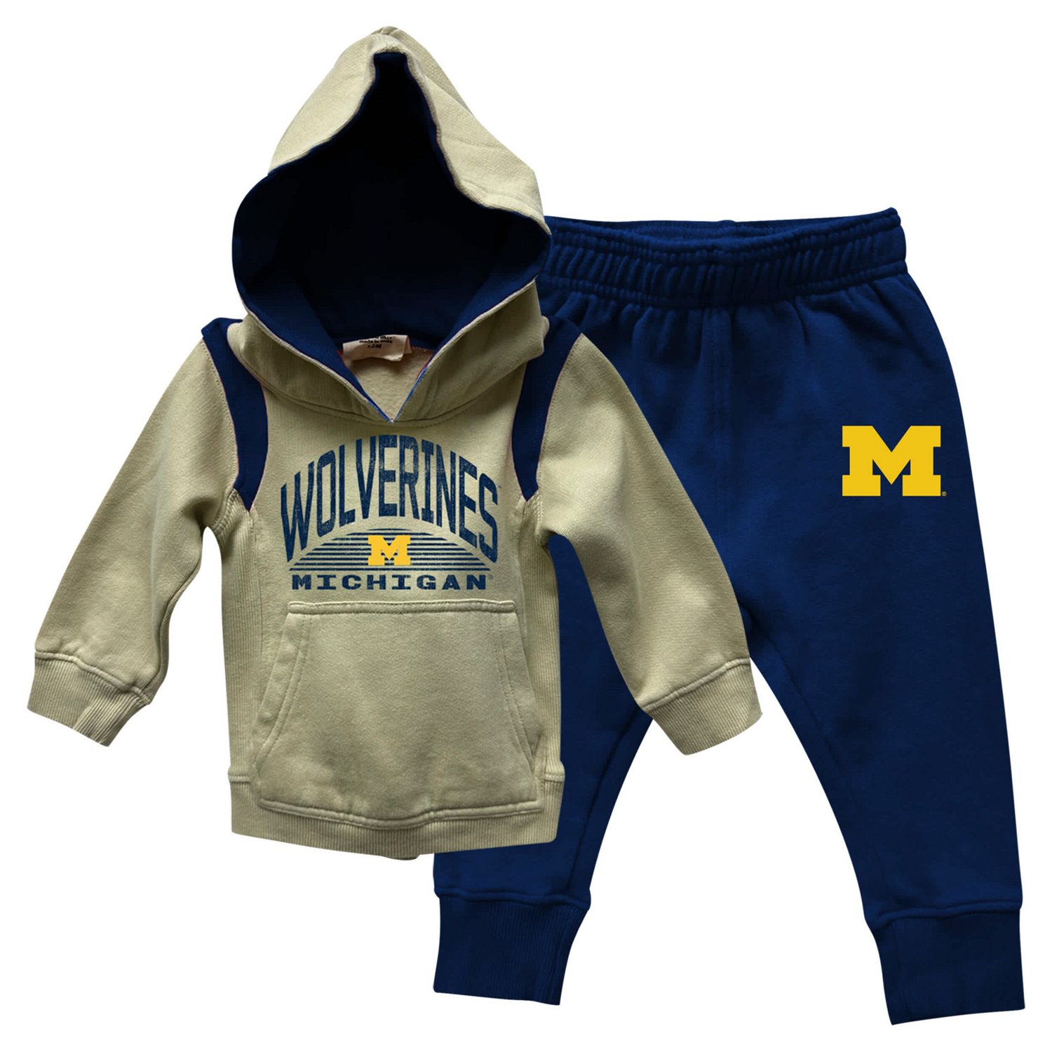Wes  Willy Michigan Wolverines Colorblock Pullover Hoodie and Sweatpants Set - view number 1