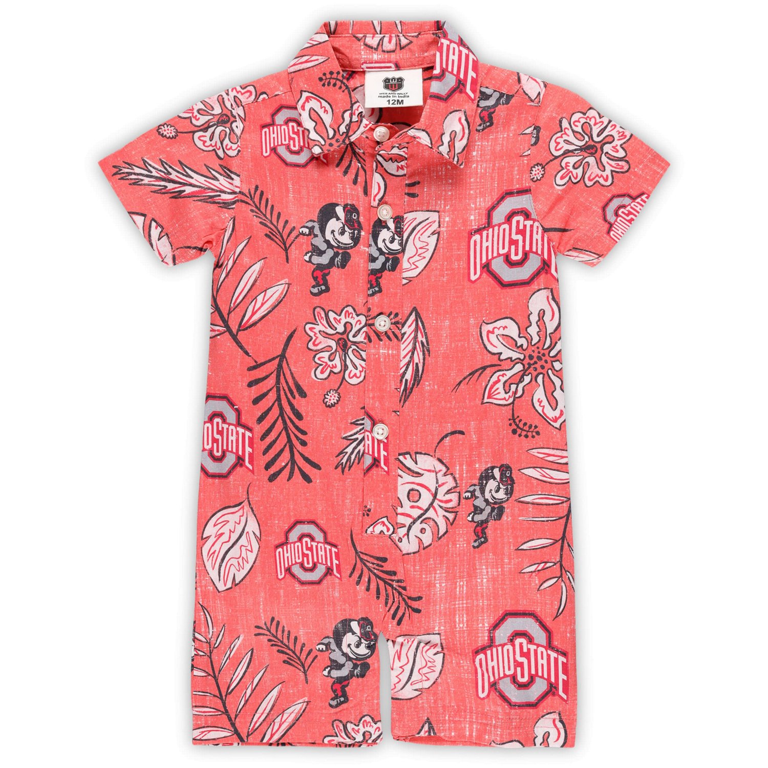 Wes  Willy Ohio State Buckeyes Vintage Floral Romper - view number 2