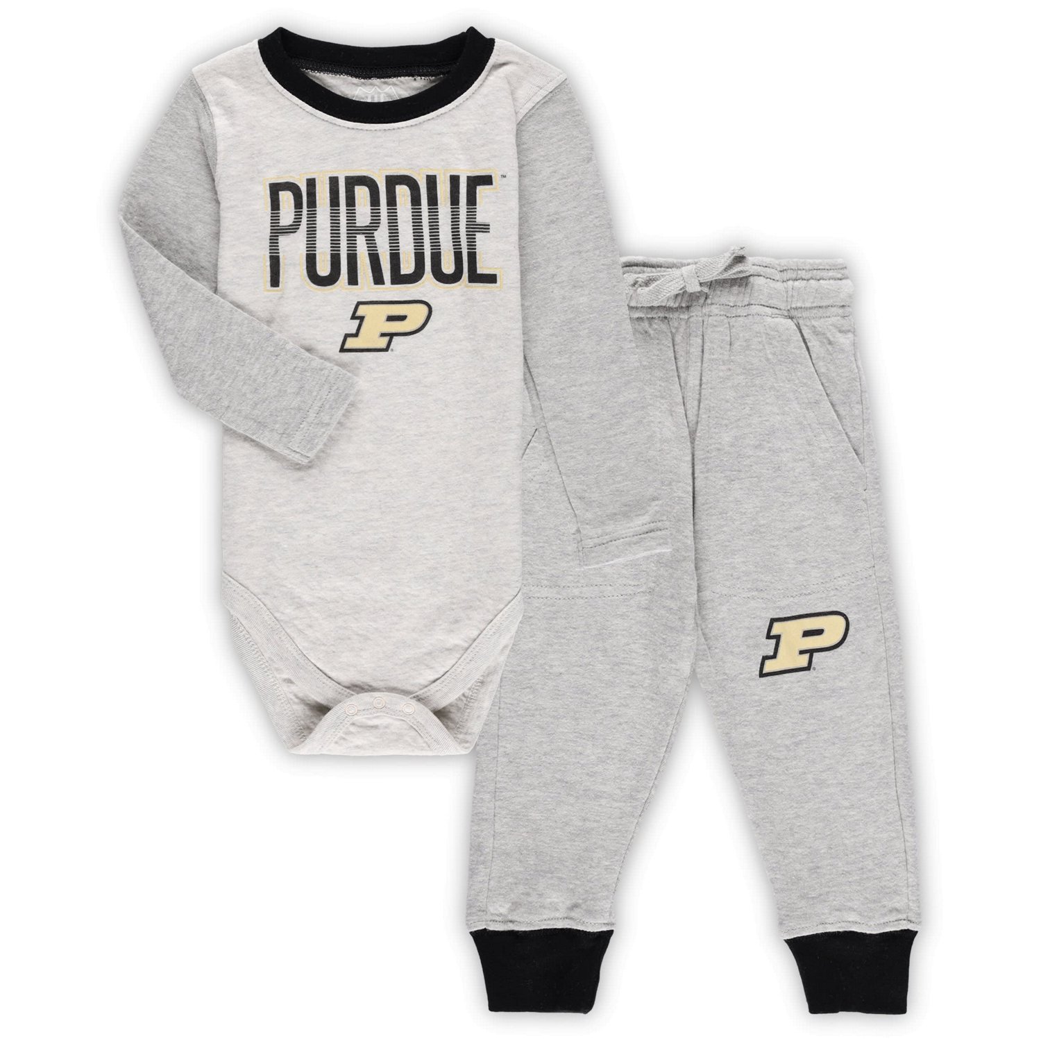 Wes  Willy Purdue Boilermakers Jie Jie Long Sleeve Bodysuit  Pants Set
