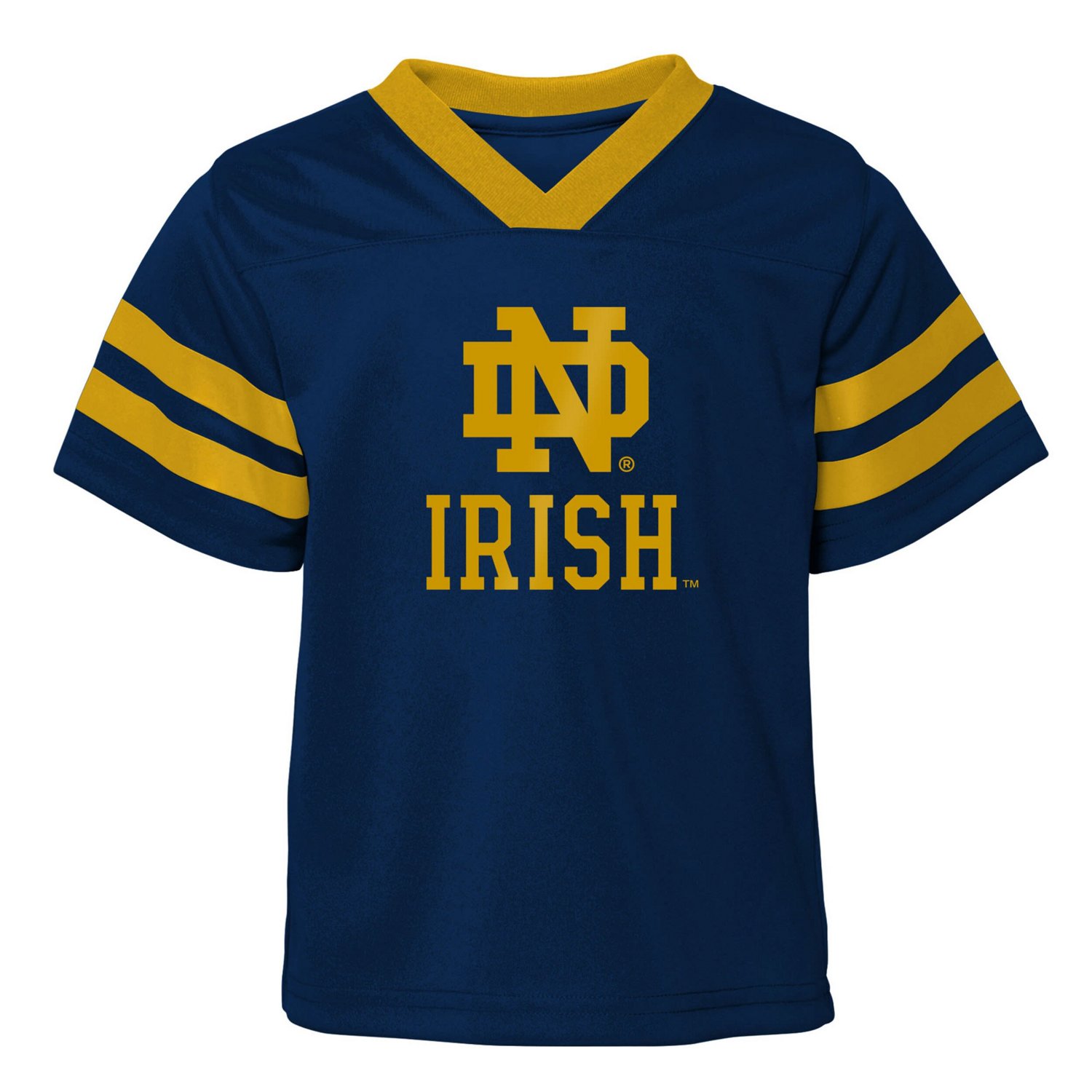 Youth Outerstuff Notre Dame Fighting Irish Red Zone Two-Piece V-Neck Top and Pants Set - view number 2