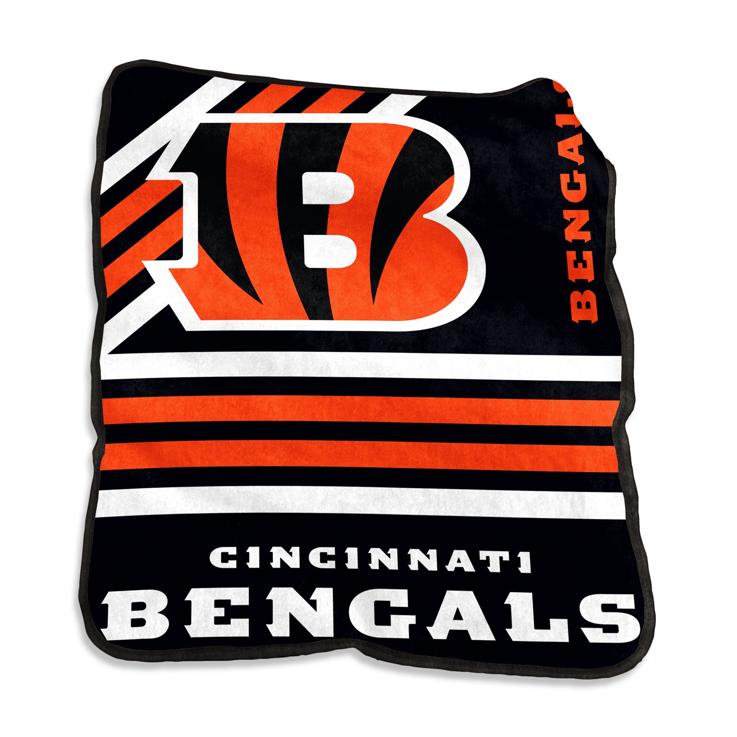 Logo Brands Cincinnati Bengals 50 in x 60 in Raschel Throw                                                                       - view number 2
