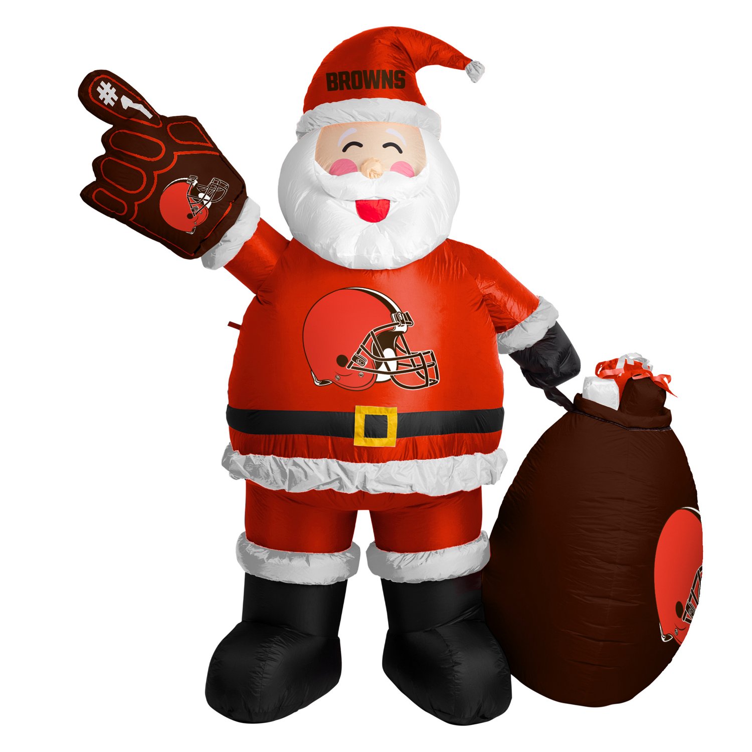 Logo Brands Cleveland Browns 7 ft Inflatable Santa - view number 2
