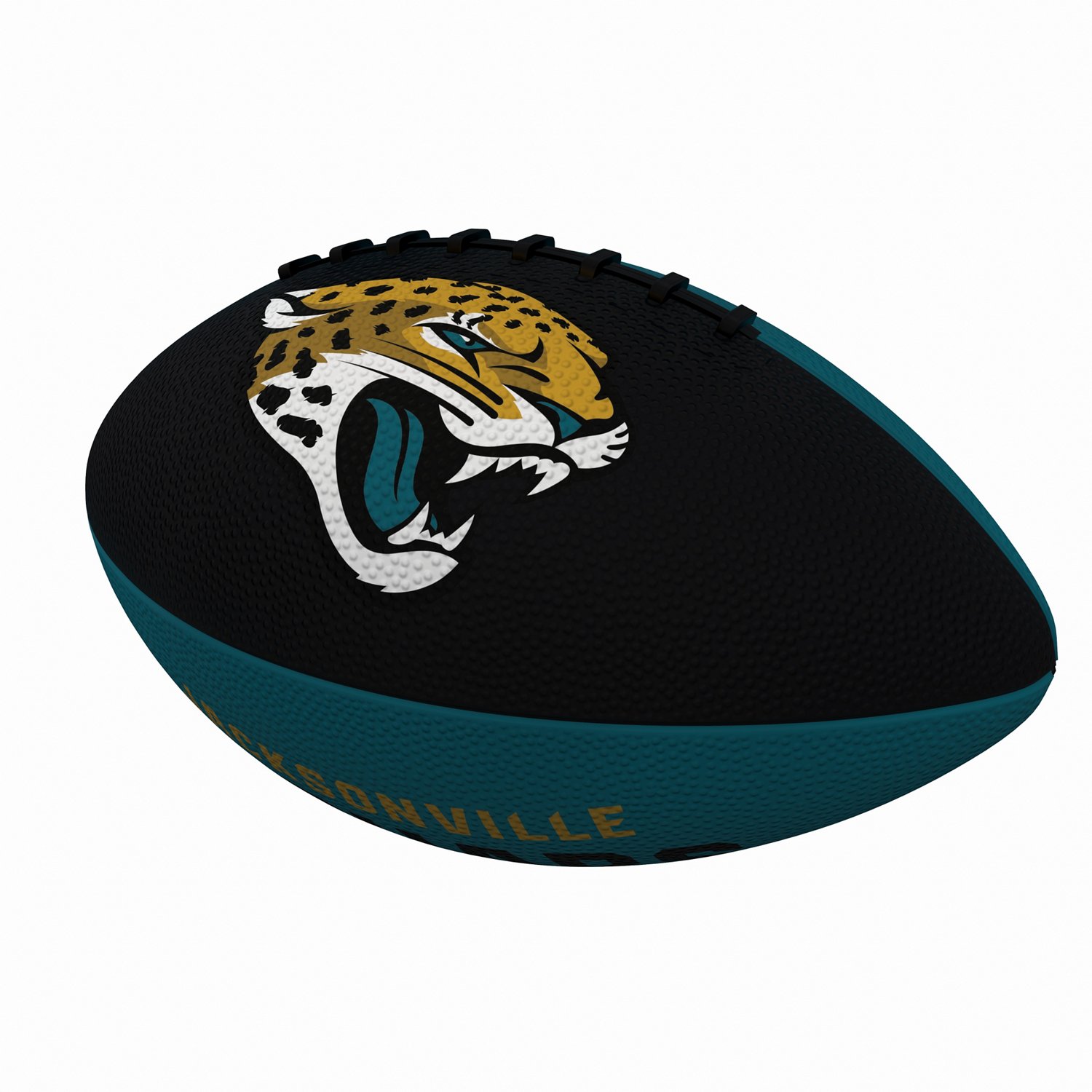 Logo Brands Jacksonville Jaguars Pinwheel Logo Junior-Size Rubber Football