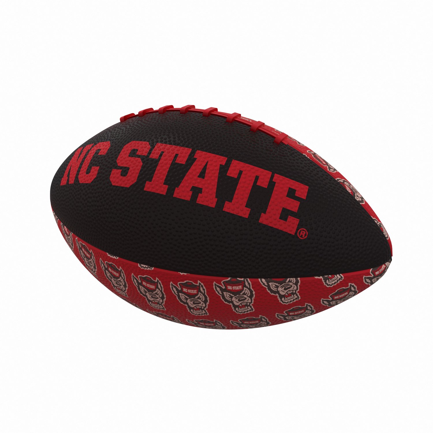Logo Brands North Carolina State University Repeating Mini-Size Rubber Football - view number 2