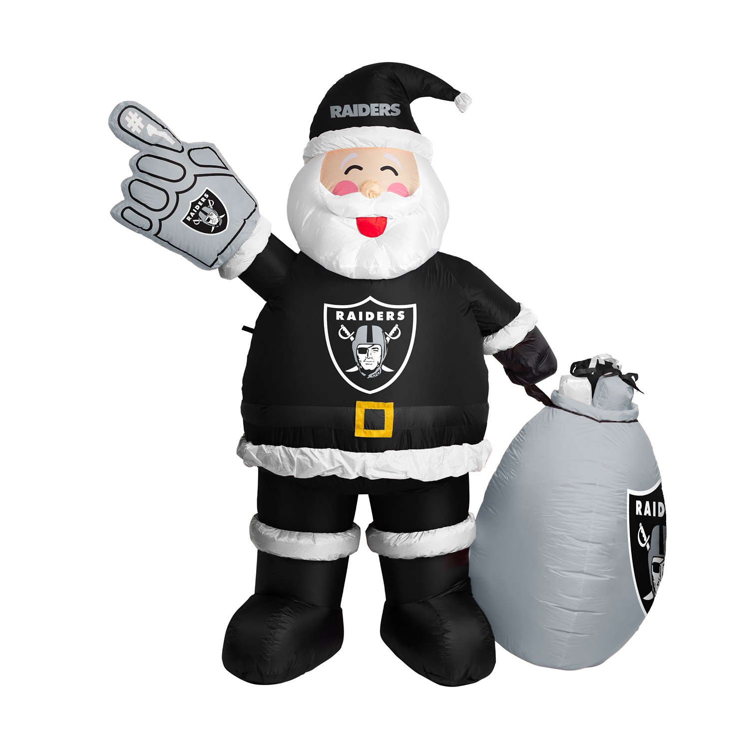 Logo Brands Oakland Raiders 7 ft Inflatable Santa - view number 2