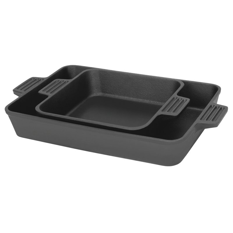 Bayou Classic 8 in and 13 in Cake Pan Set - Castiron Cookware at Academy Sports