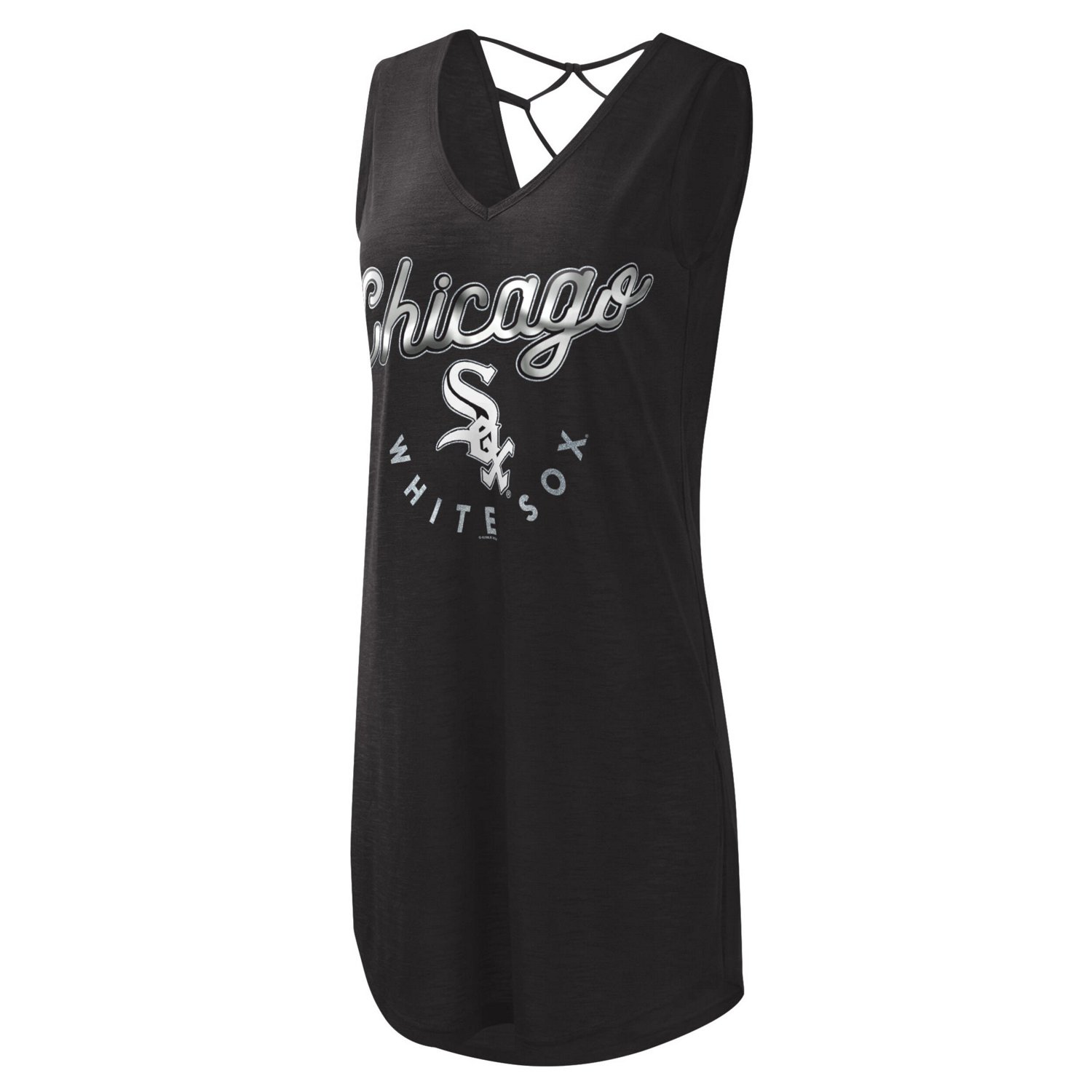 G-III 4Her by Carl Banks Women’s Chicago White Sox Game Time Slub Beach V-Neck Cover-Up Dress - view number 2