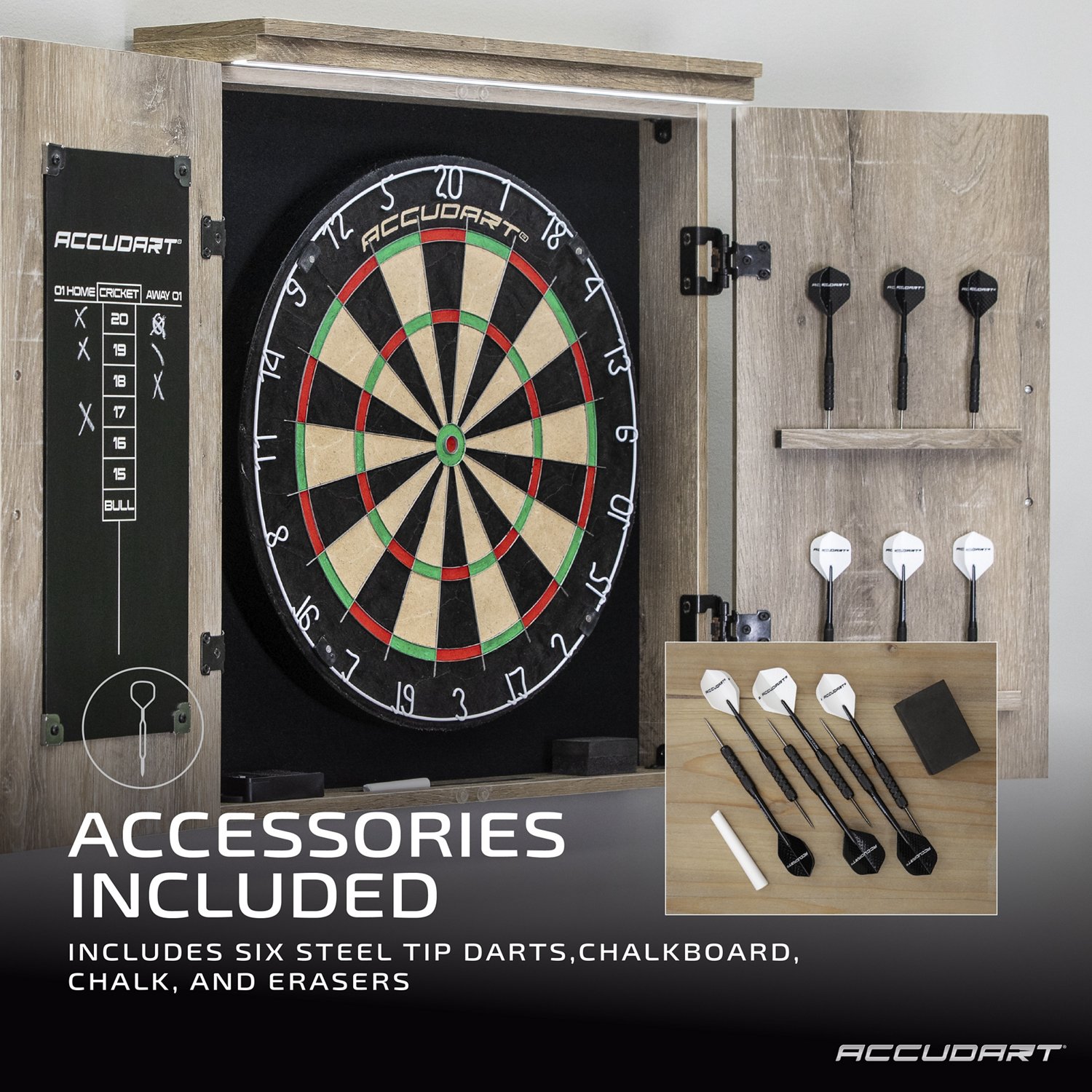 Accudart LED X-Bristle Dartboard Cabinet                                                                                         - view number 5
