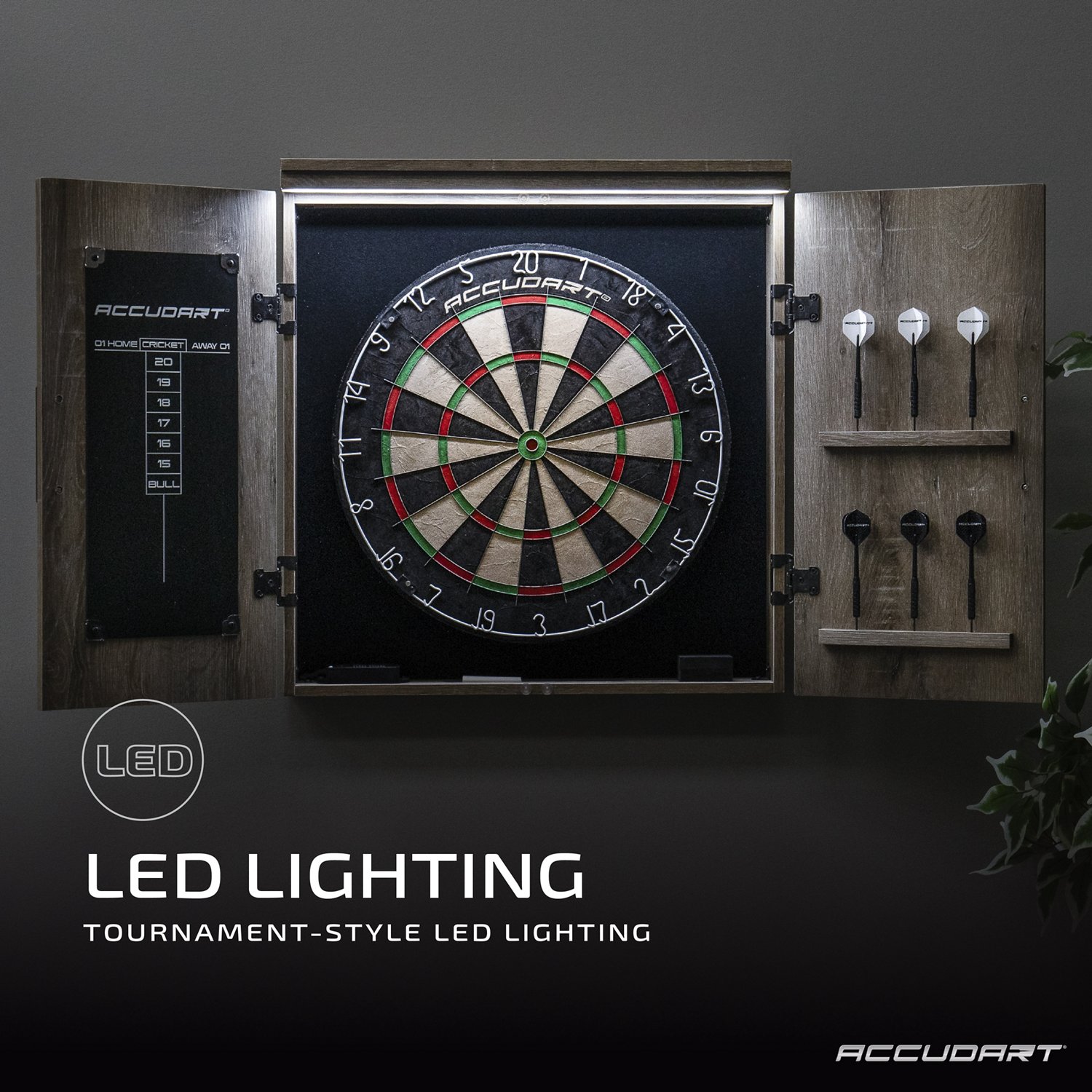 Accudart LED X-Bristle Dartboard Cabinet                                                                                         - view number 2