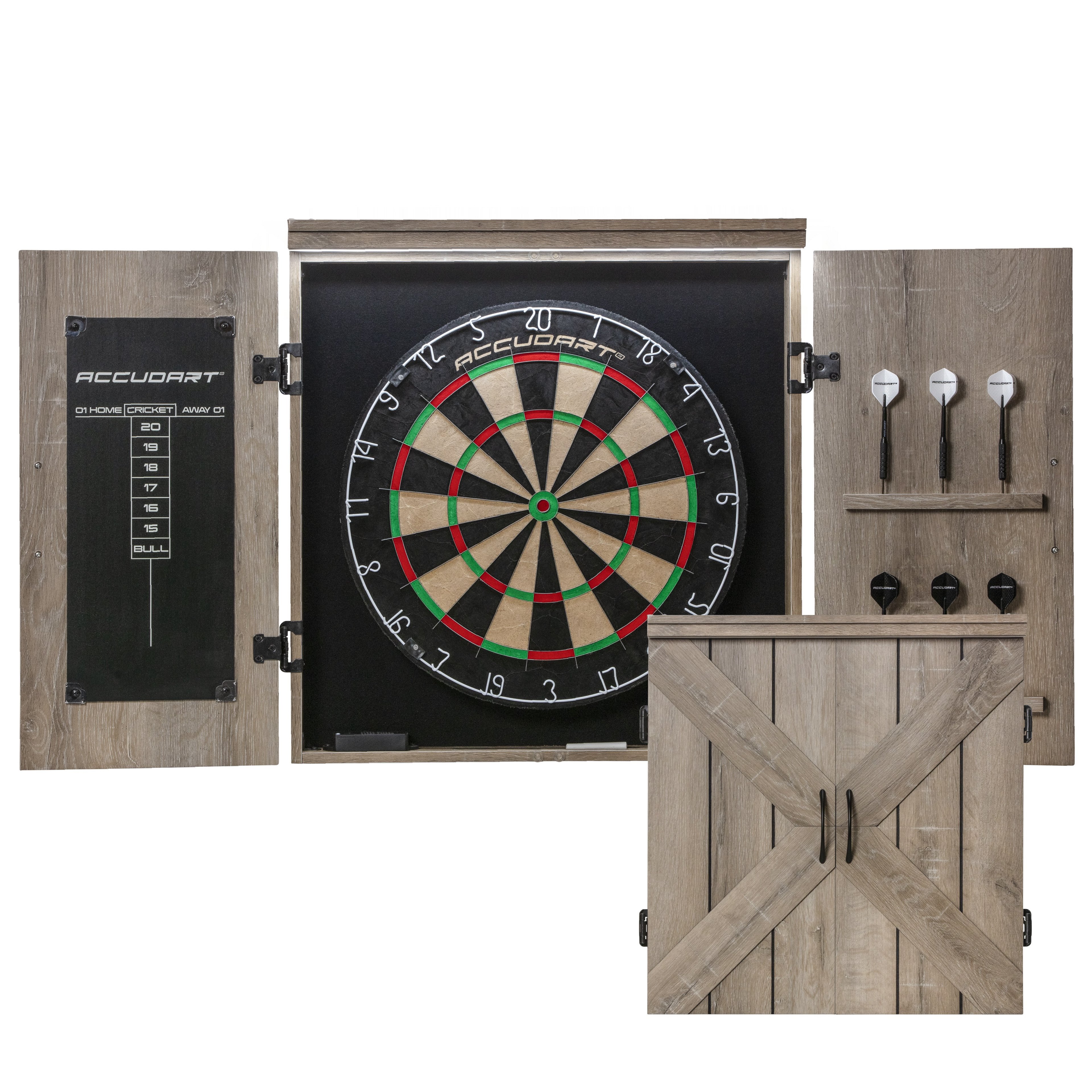 Accudart LED X-Bristle Dartboard Cabinet