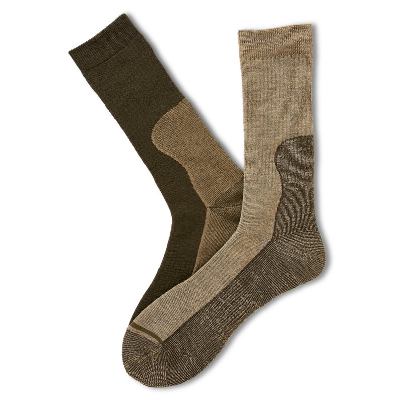 Magellan Men's Trek Star Crew Socks 2 Pack Brown, Large - Western And Thermal Socks at Academy Sports
