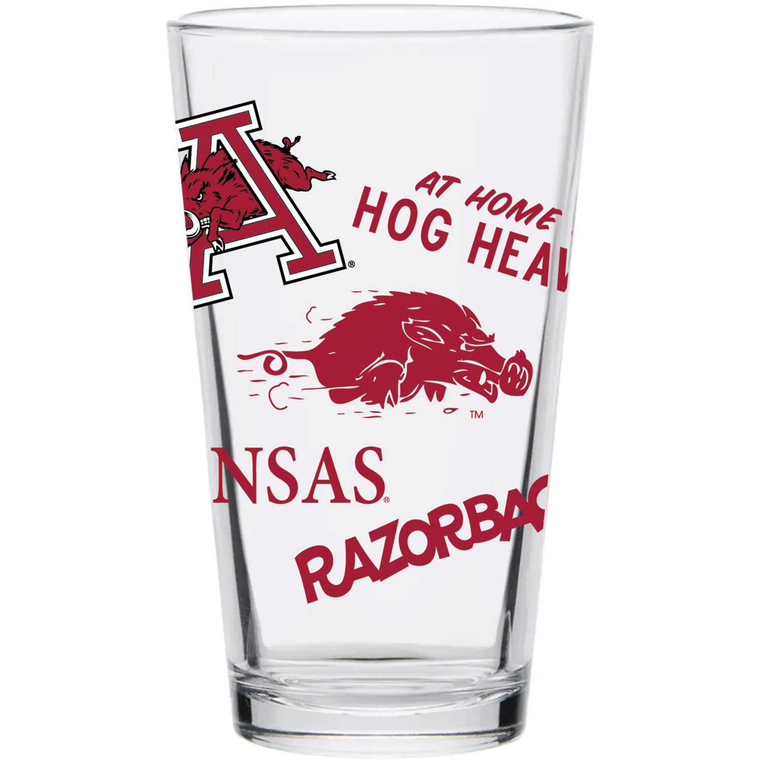 Arkansas Razorbacks 16oz Medley Vintage Pint Glass