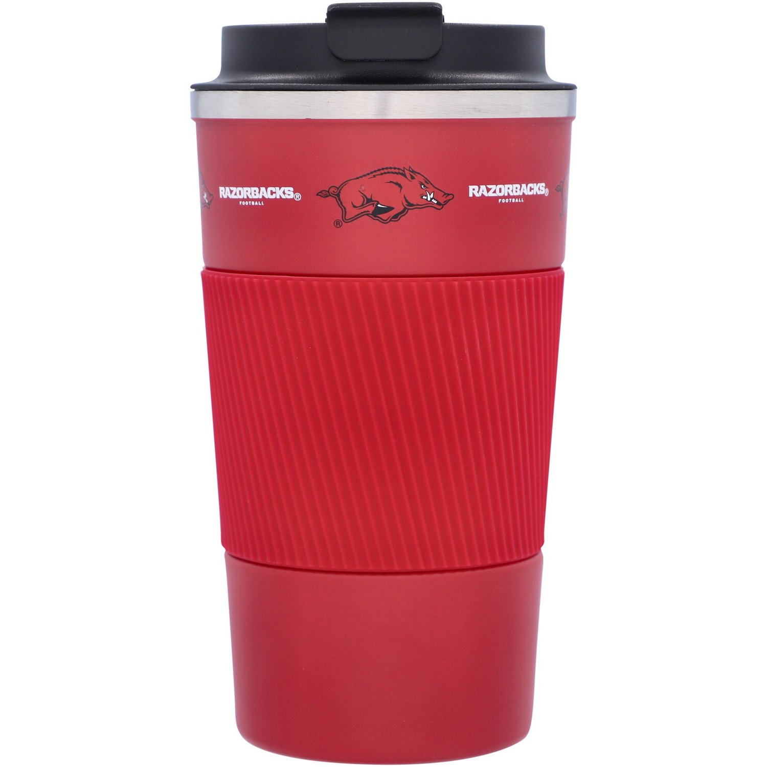 Arkansas Razorbacks 18oz Coffee Tumbler with Silicone Grip