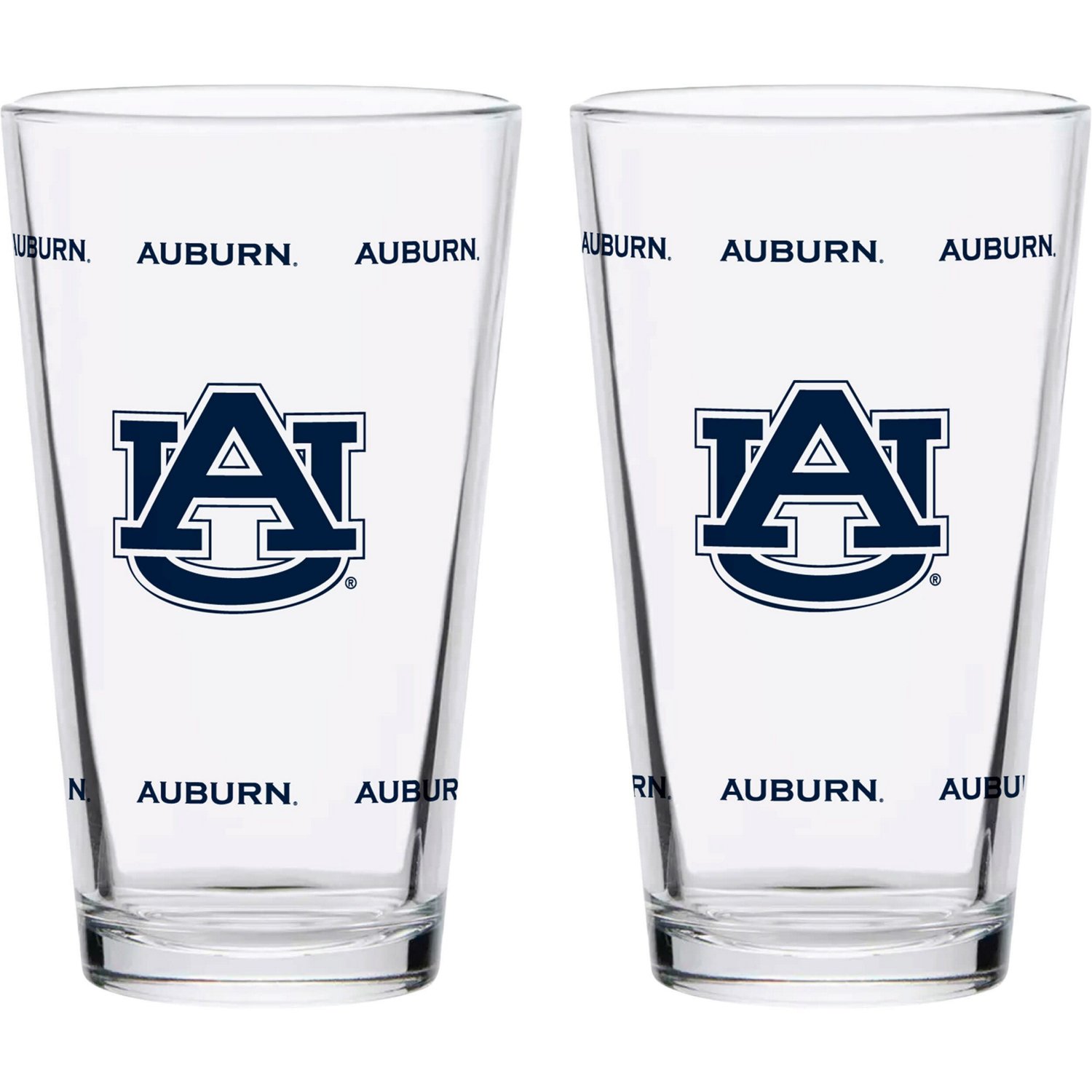 Auburn Tigers Two-Pack Knockout 16oz Pint Glass Set