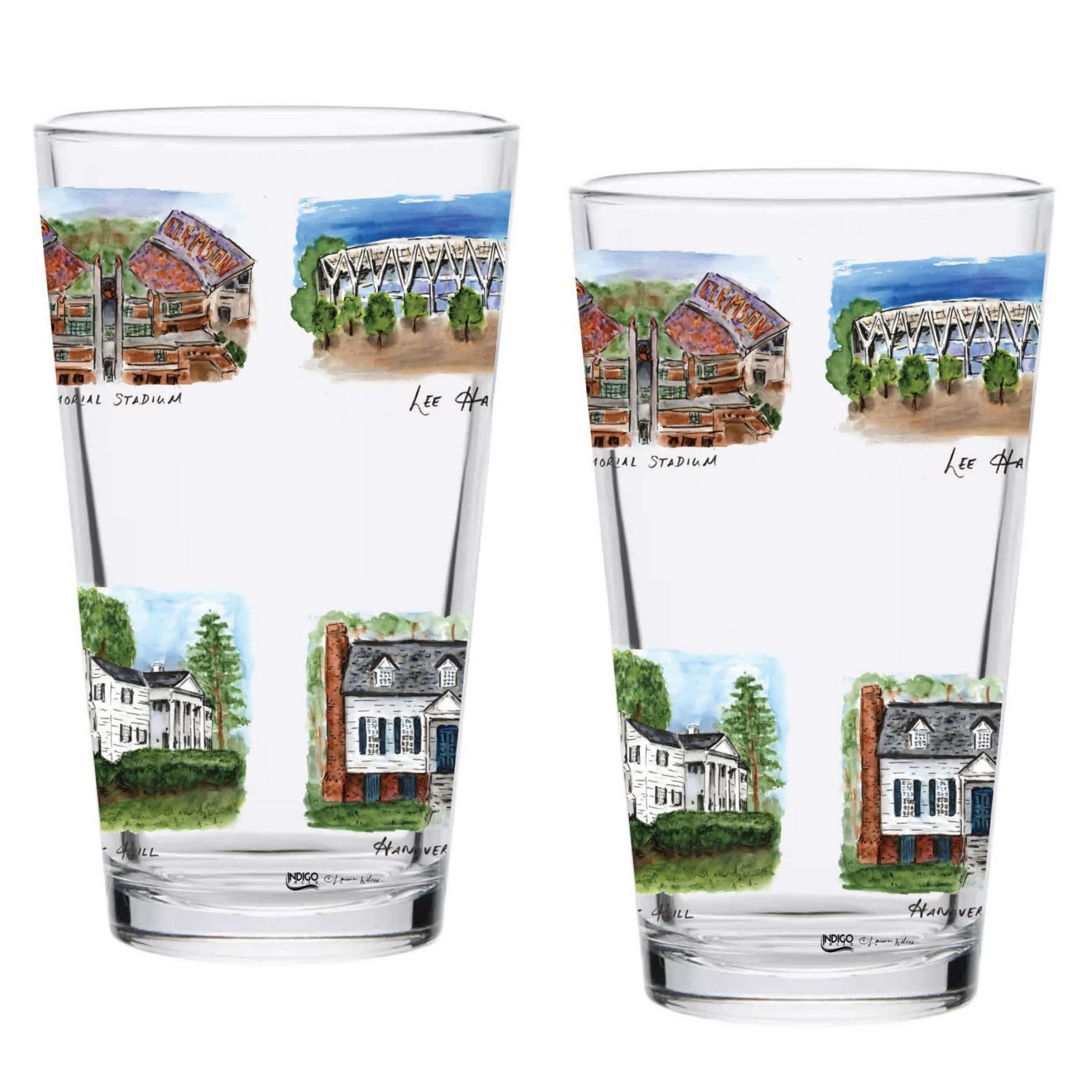Clemson Tigers 2-Pack 16oz Laura Wilcox University Pint Set