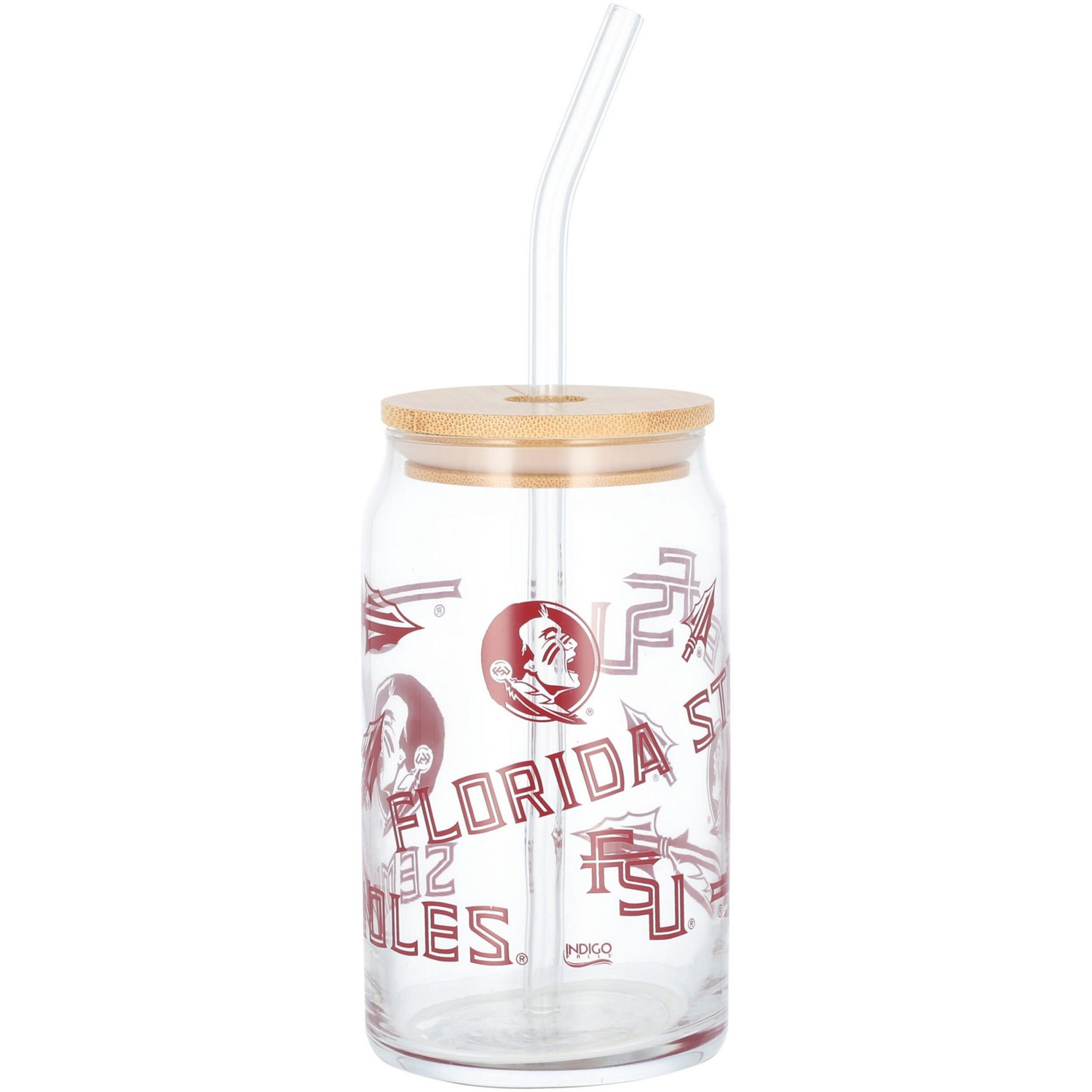 Florida State Seminoles 16oz Can Glass with Straw - view number 1