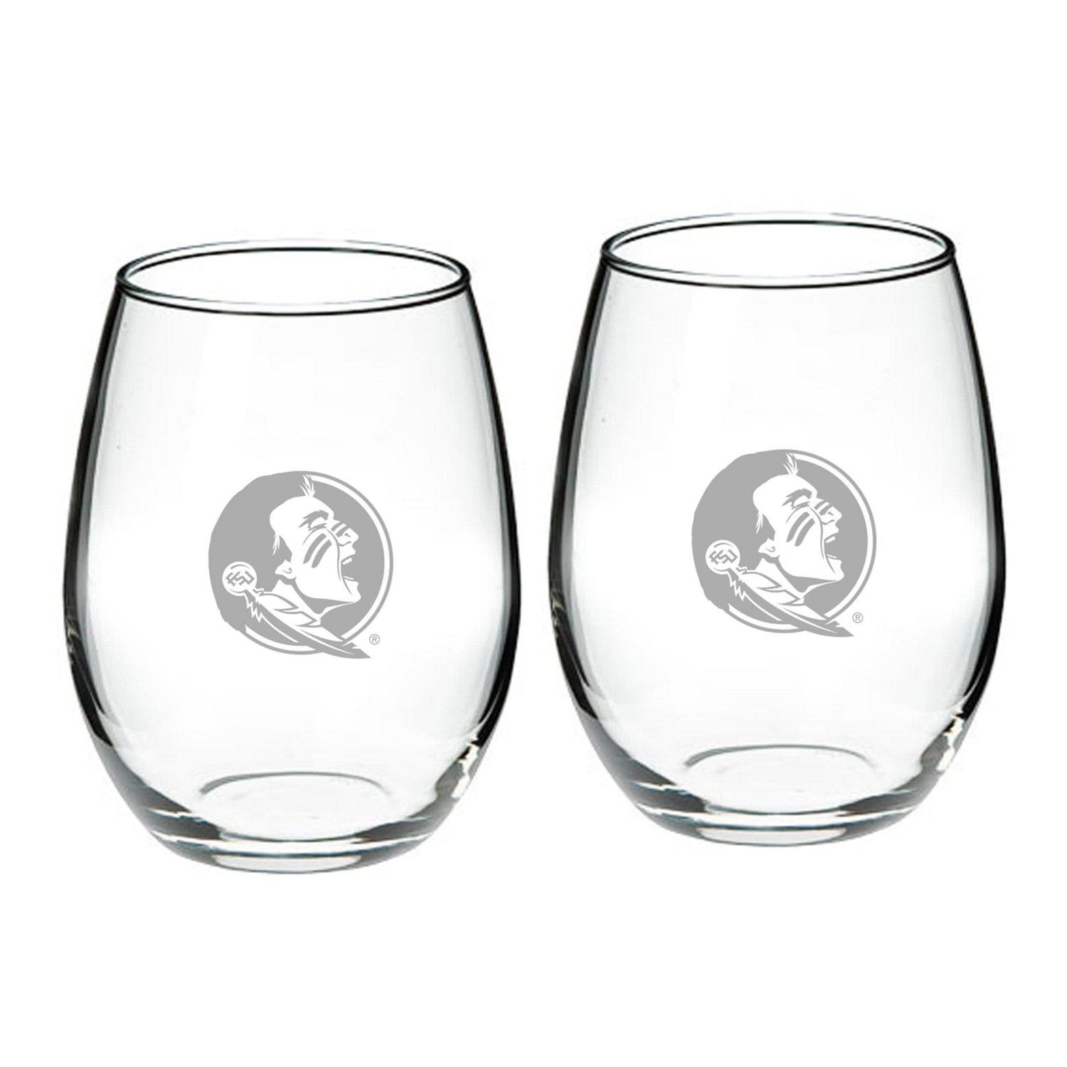 Florida State Seminoles 21oz 2-Piece Stemless Wine Glass Set