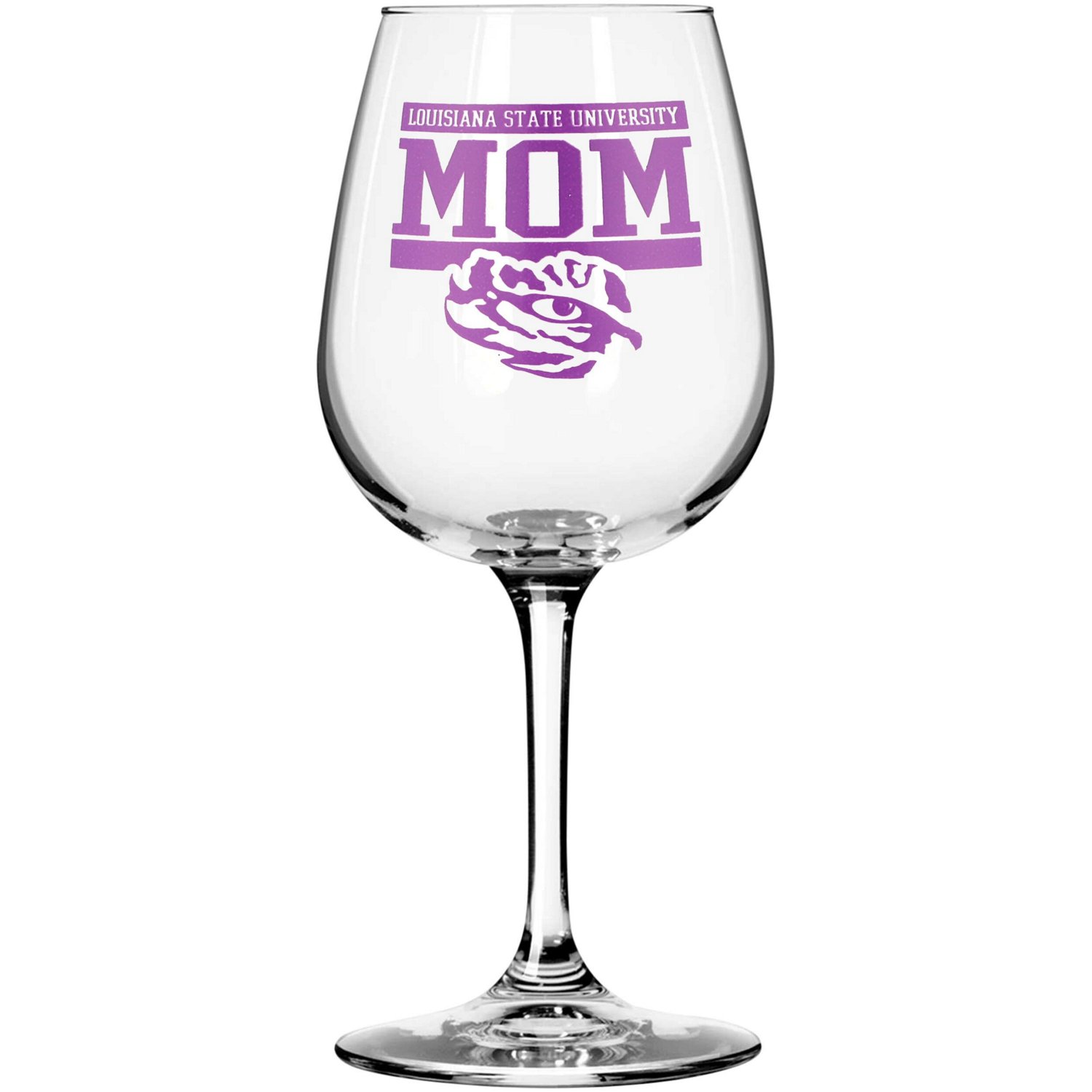 LSU Tigers 11oz Team Mom Stemmed Wine Glass - view number 1
