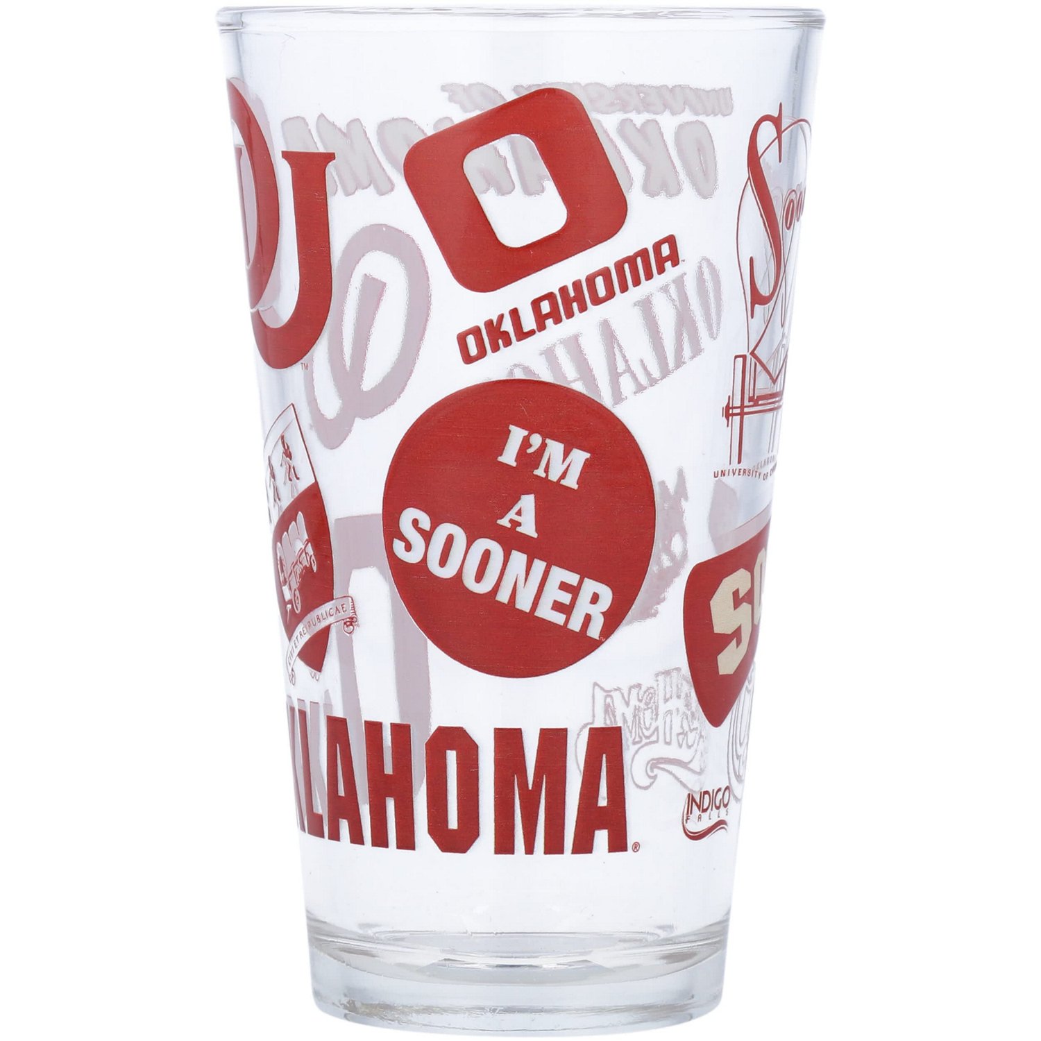 Oklahoma Sooners 16oz Medley Vintage Pint Glass