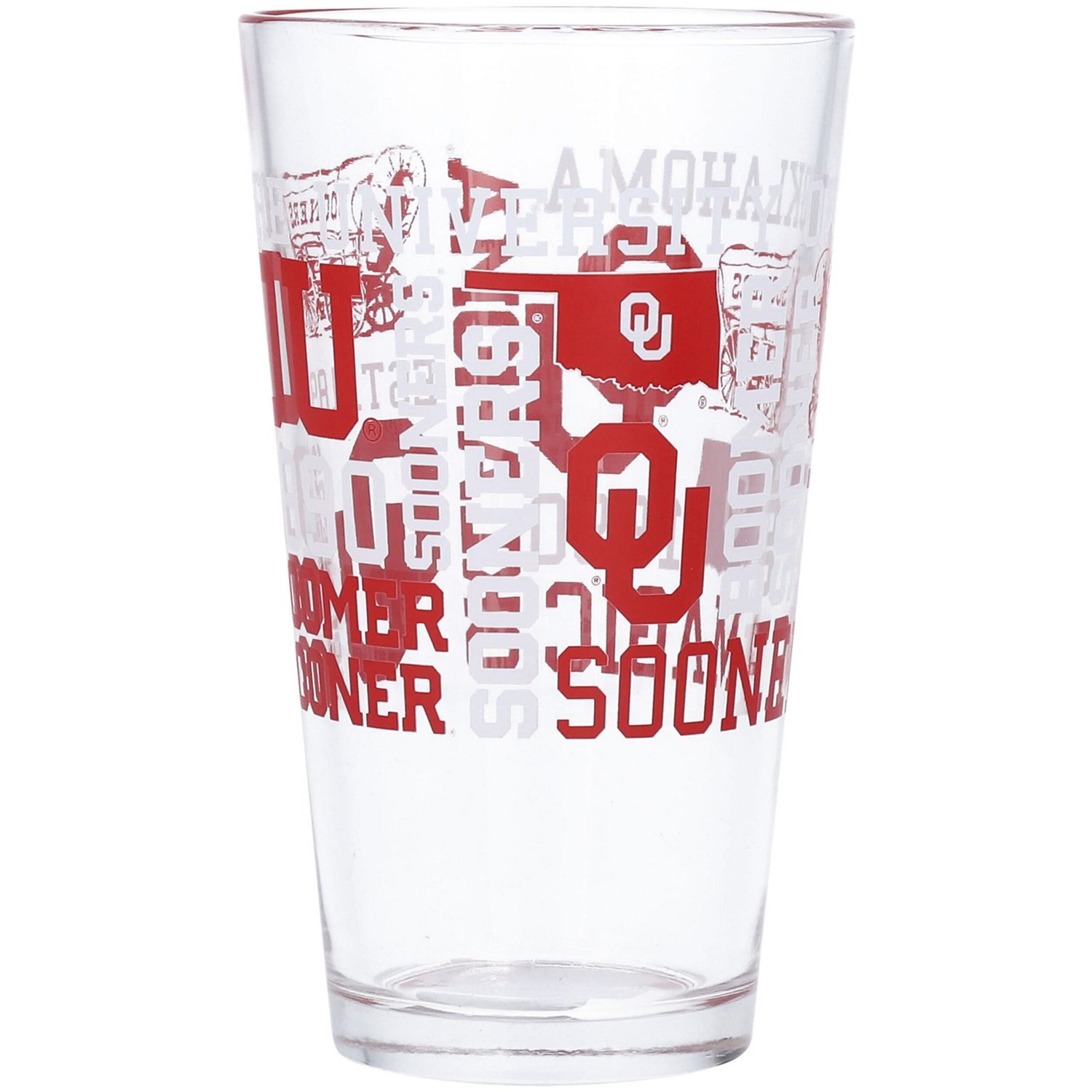 Oklahoma Sooners 16oz Team Spirit Pint Glass - view number 2